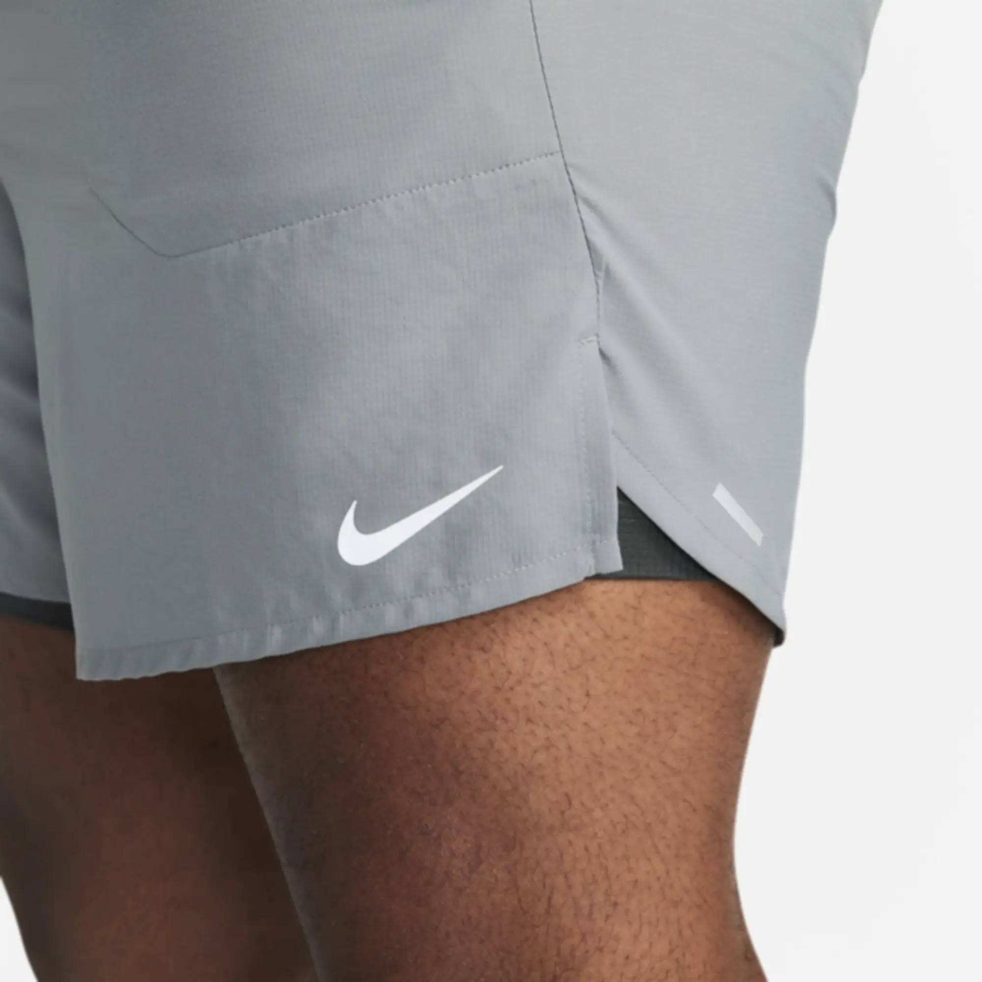 Nike Stride Men's Dri-FIT 18cm (approx.) 2-in-1 Running Shorts - Grey