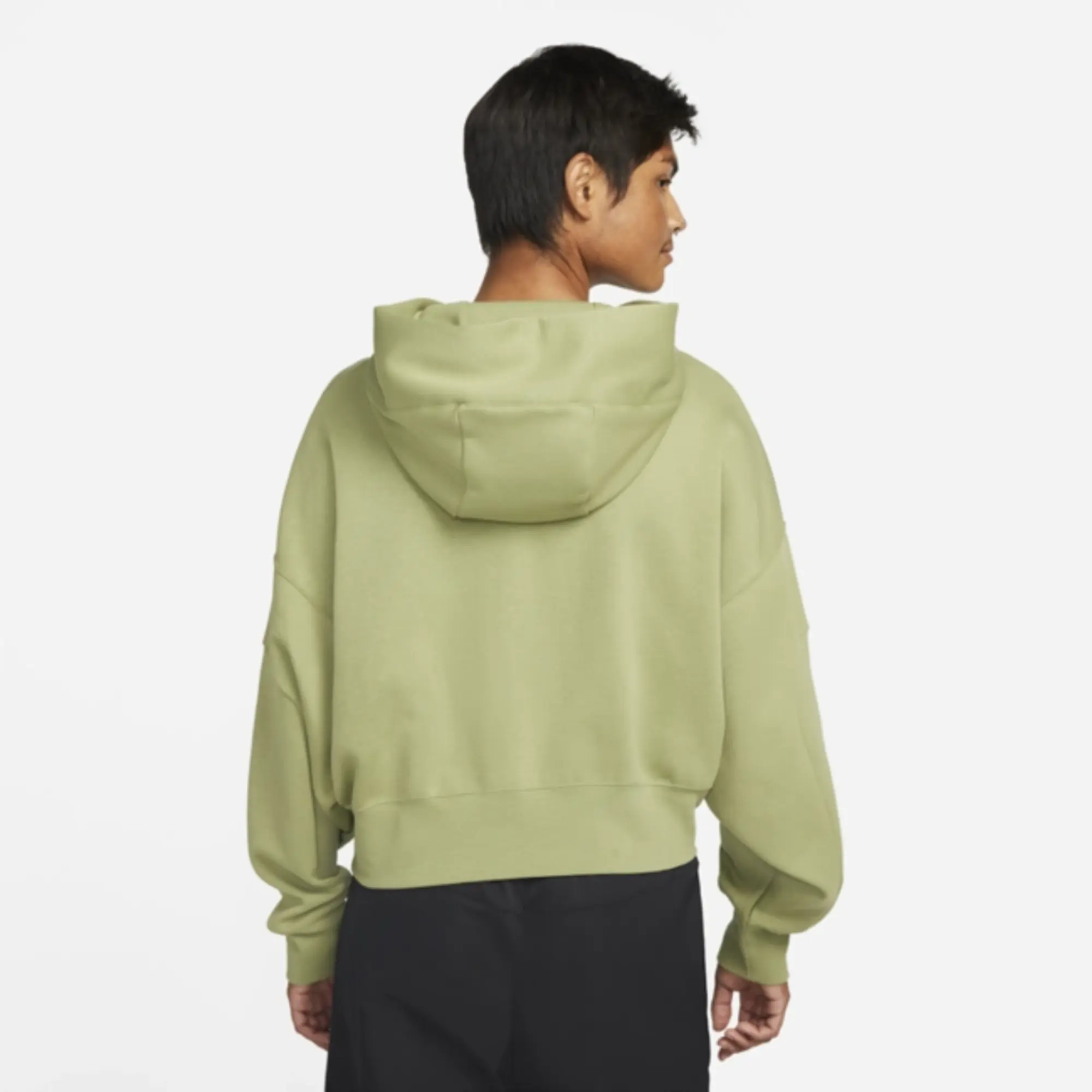 Nike Sportswear Tech Fleece Women's Over-Oversized Crop Pullover Hoodie - Green