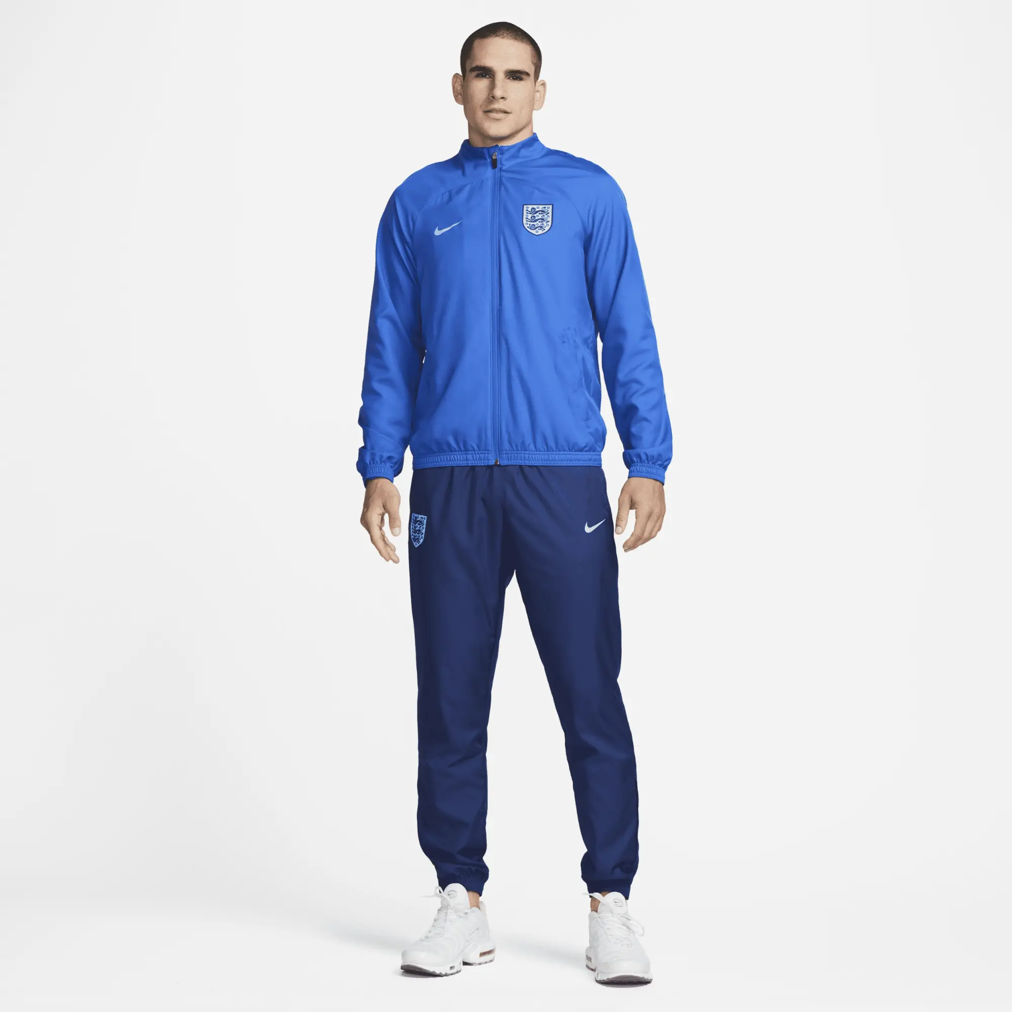 Nike 2022-2023 England Woven Football Tracksuit - Blue
