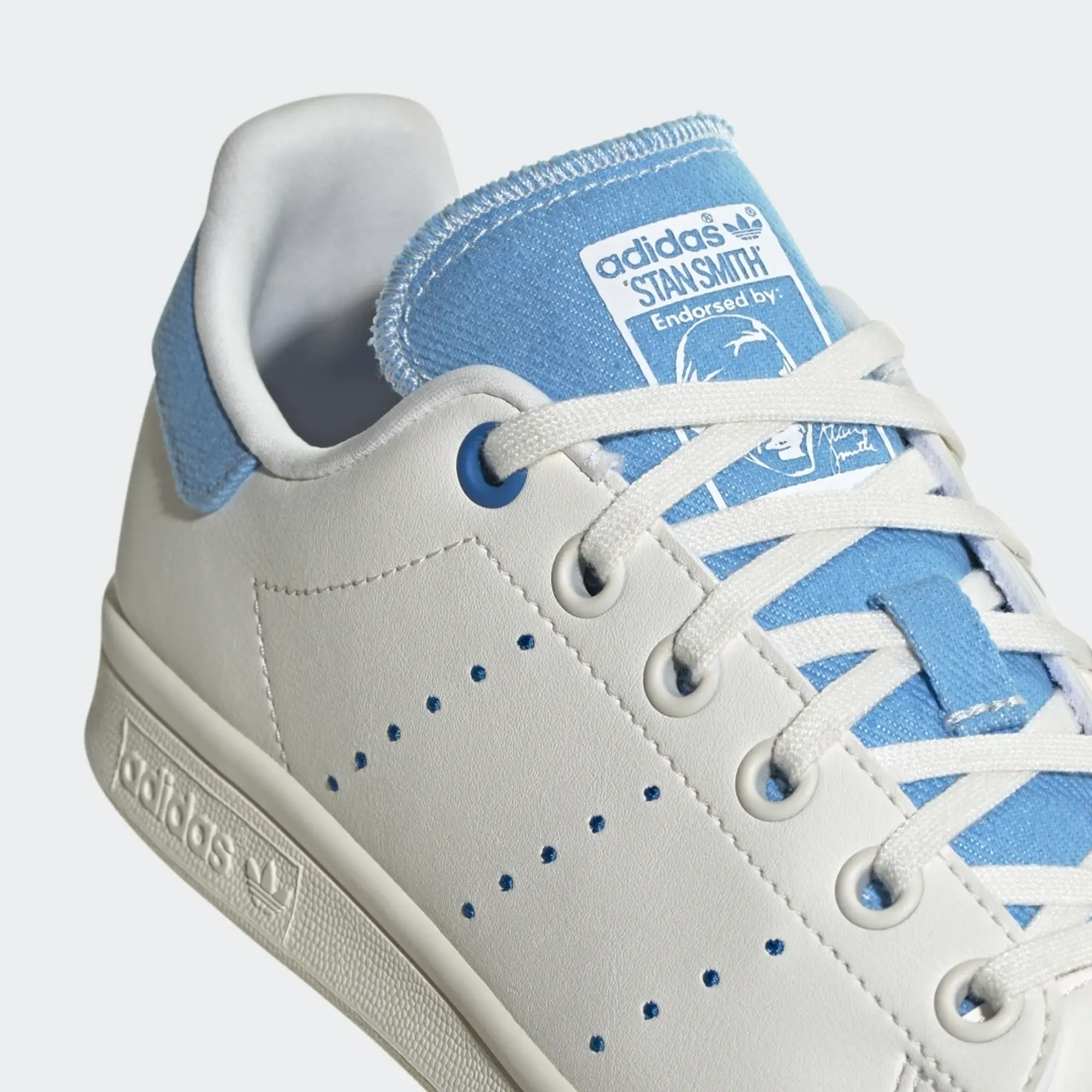 adidas Stan Smith Shoes - Cloud White / Blue Bird / Light Blue | H03449