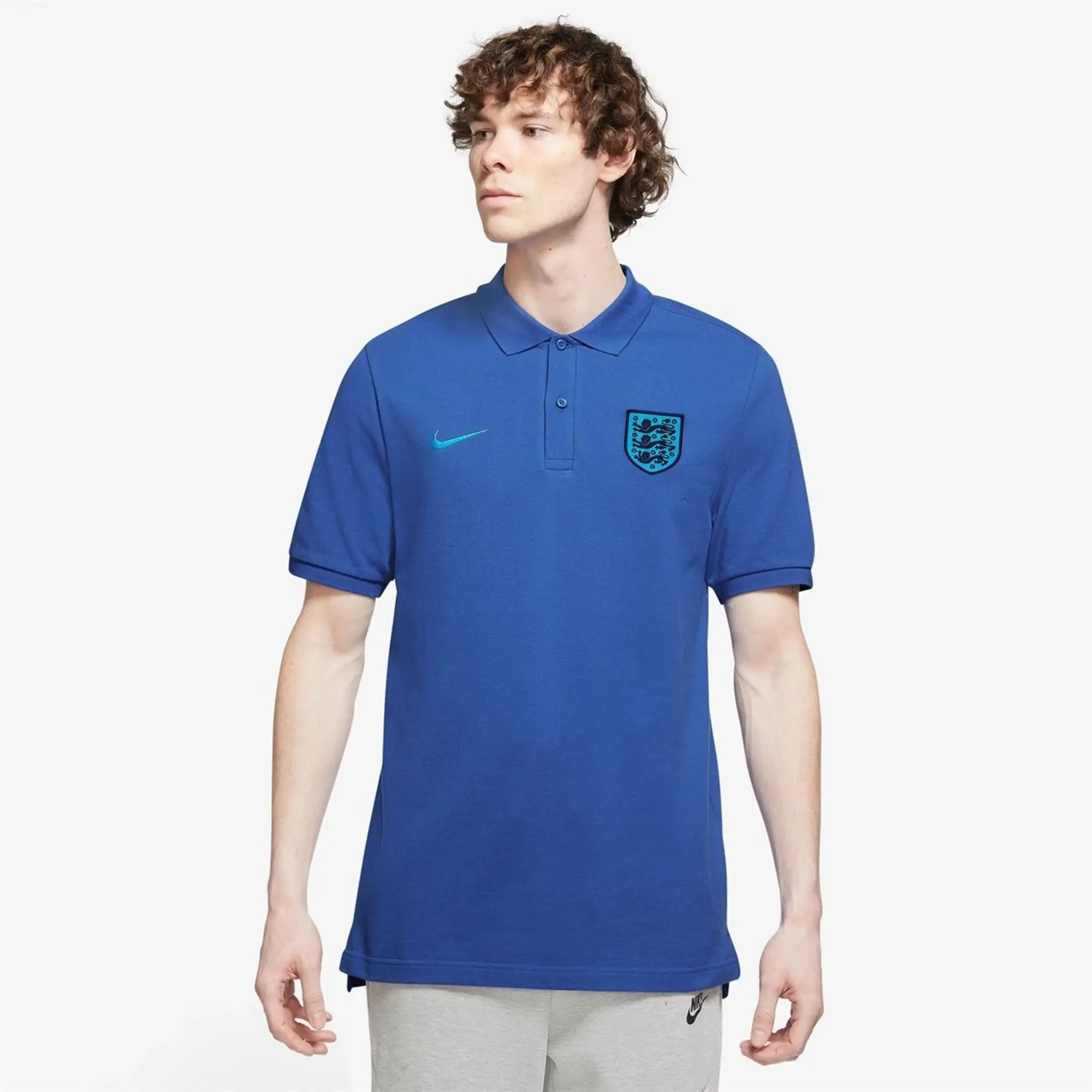 Nike England Pique Polo - Royal Blue