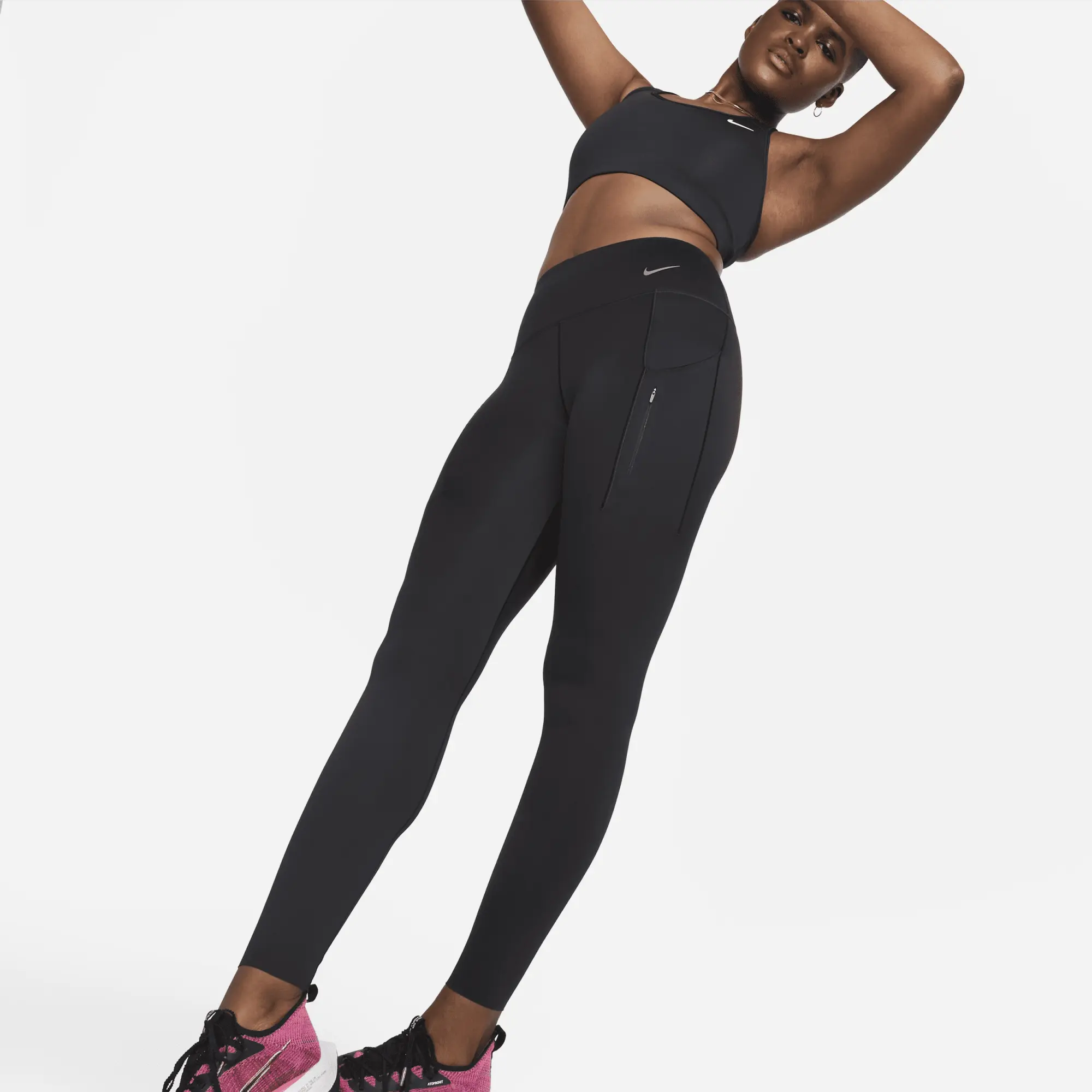 Nike Women's DriFIT Go Mid Rise Leggings, DQ5672-010