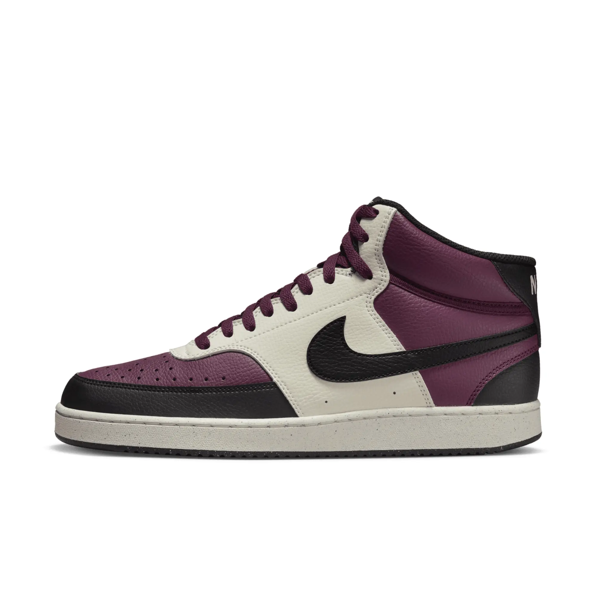 Nike Court Vision Mid Trainers In Burgundy