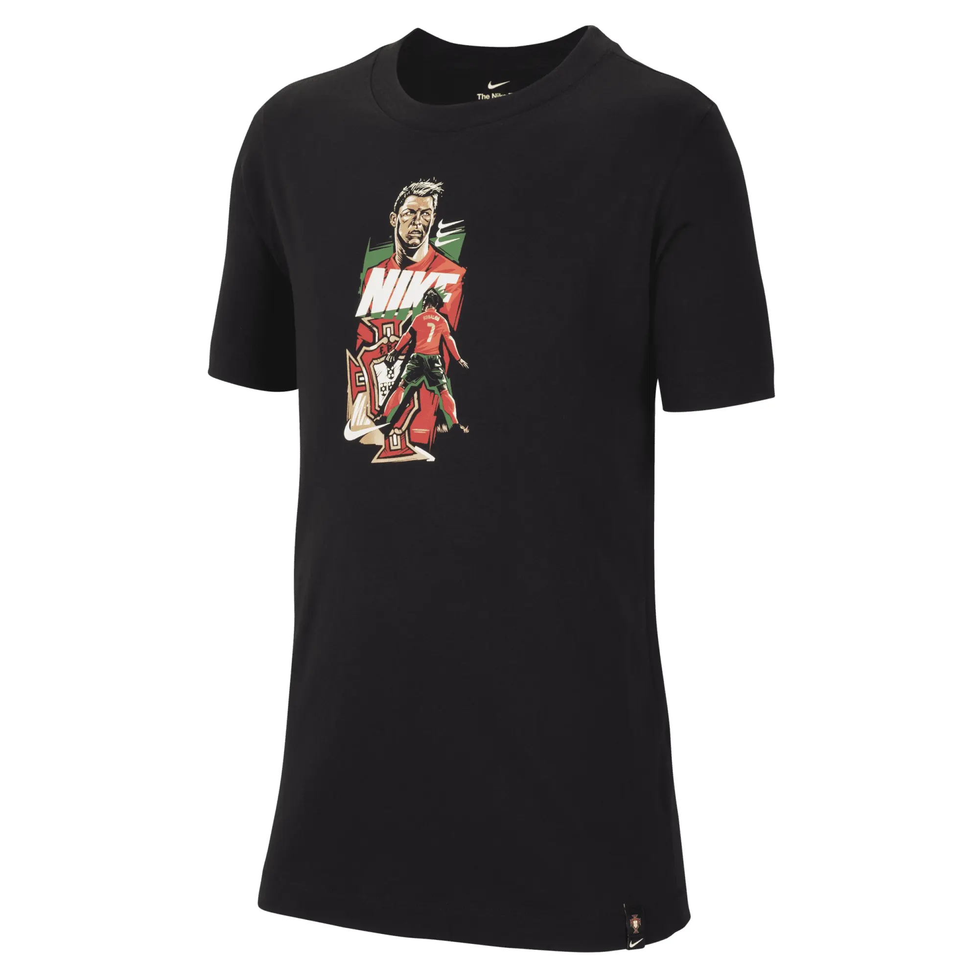 Nike Portugal Ronaldo Player KIDS T-Shirt - Black - L / 147-158 cm