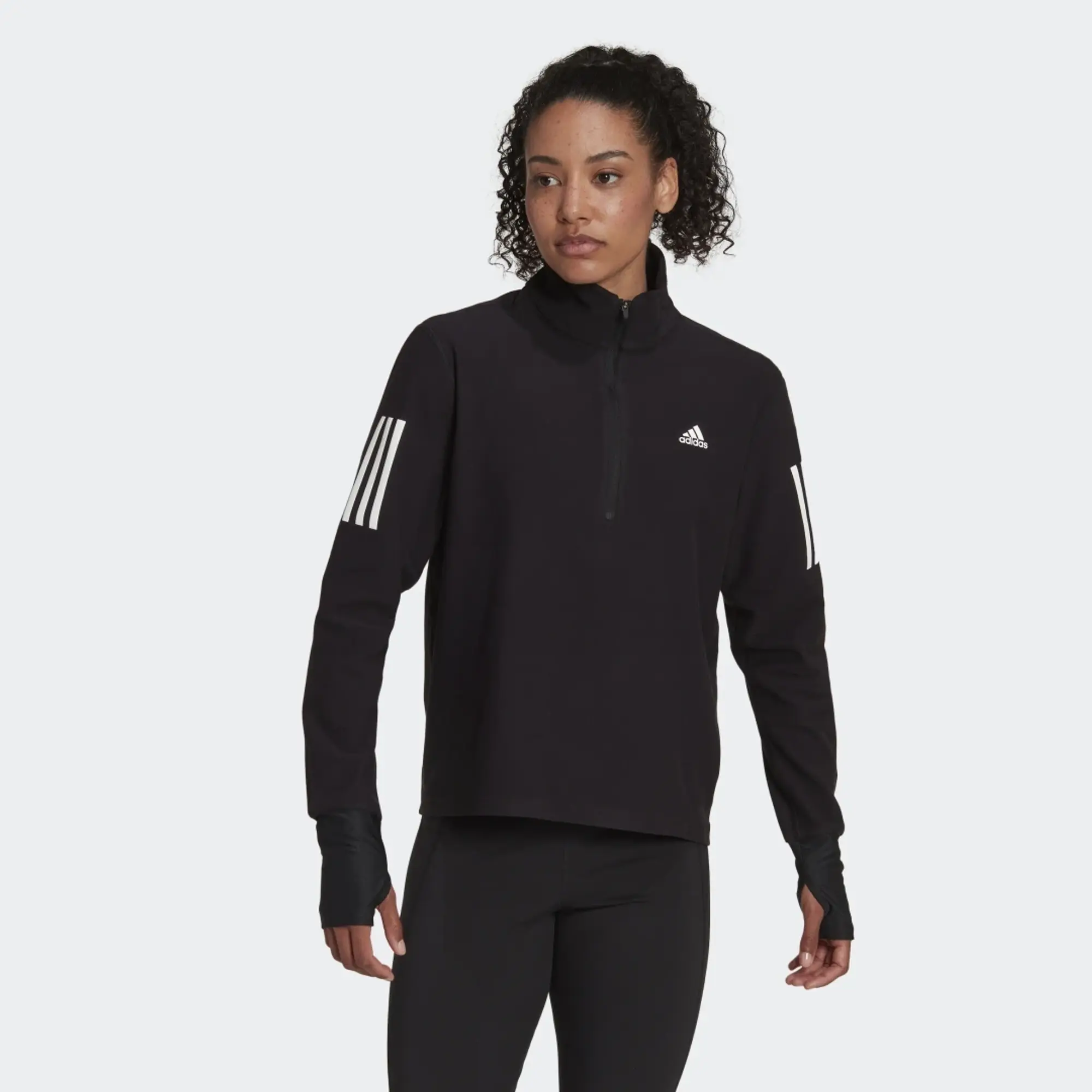 adidas Performance Own The Run Running 1/2 Zip Sweatshirt - Black, Black