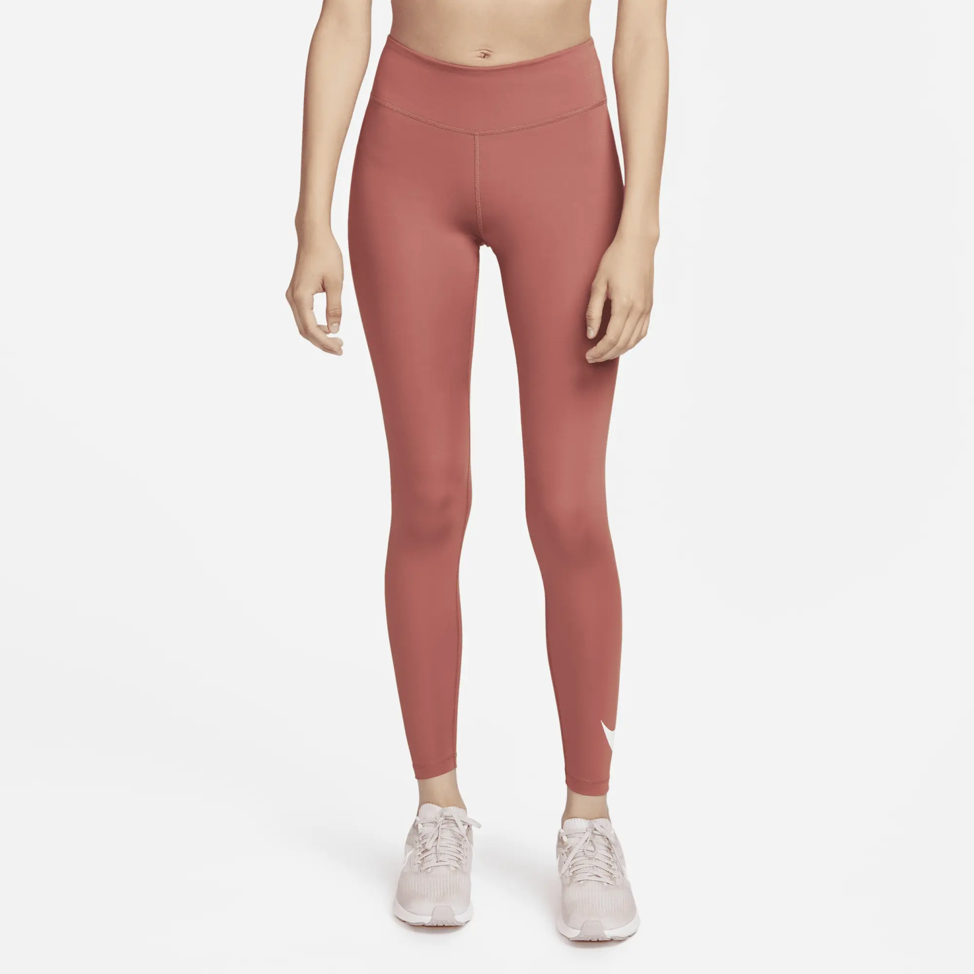 Nike Swoosh Run Women's Mid-Rise 7/8-Length Running Leggings - Red