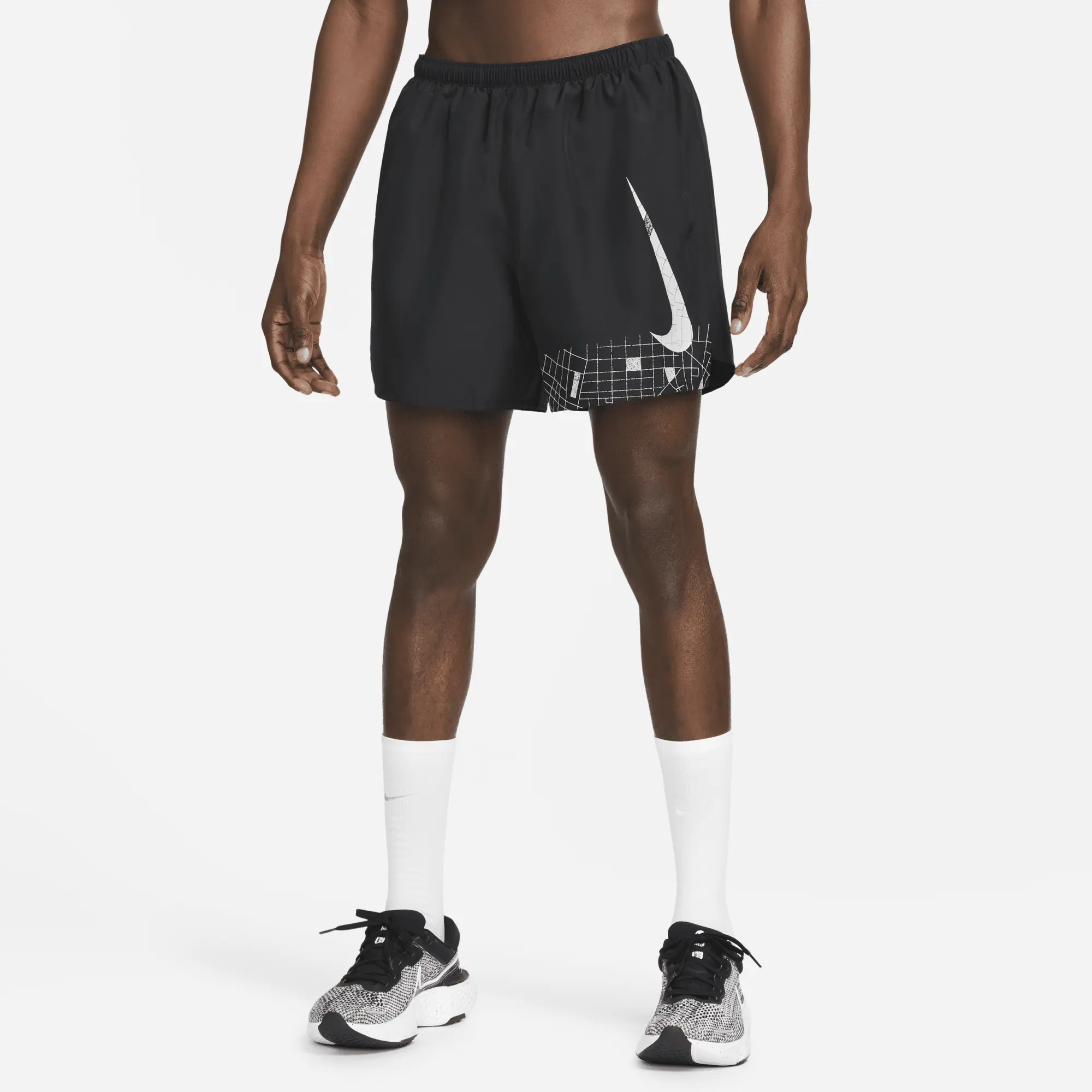 Nike Running Run Division Challenger Reflective Shorts In Black
