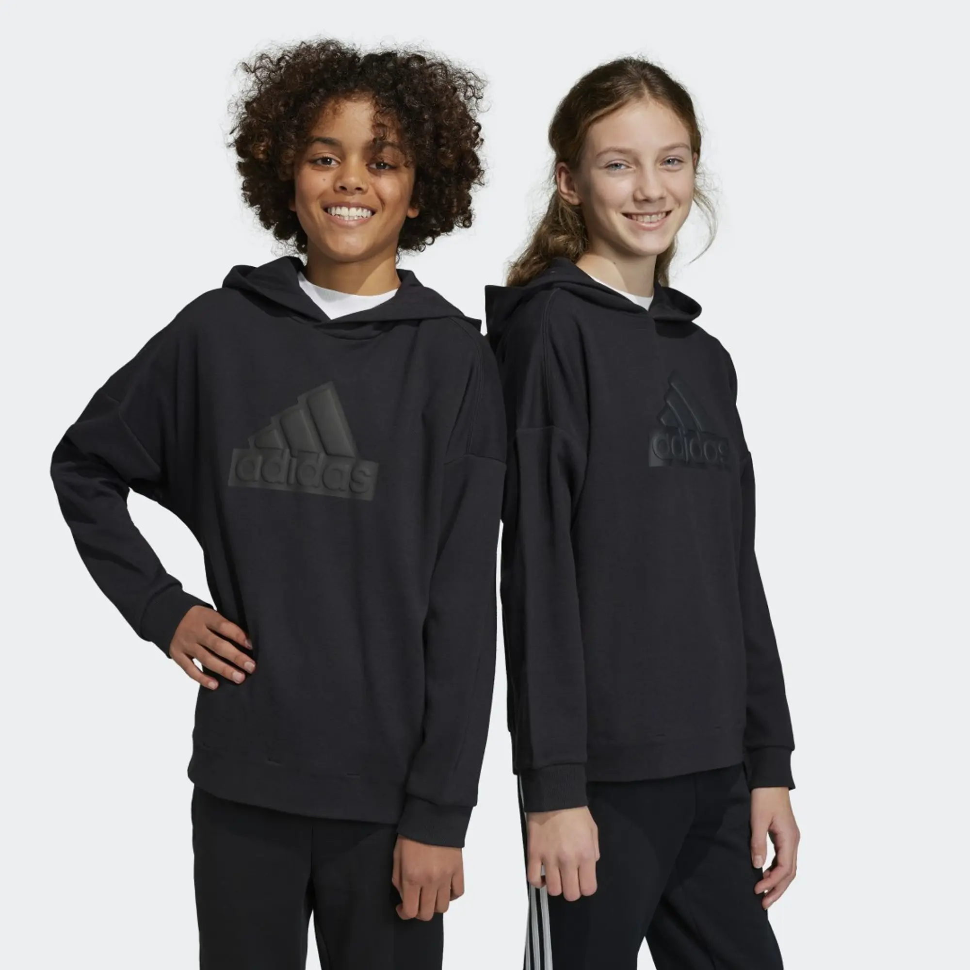 adidas Sportswear Unisex Junior Future Icons Badge Of Sport Logo Hoodie - Black, Black