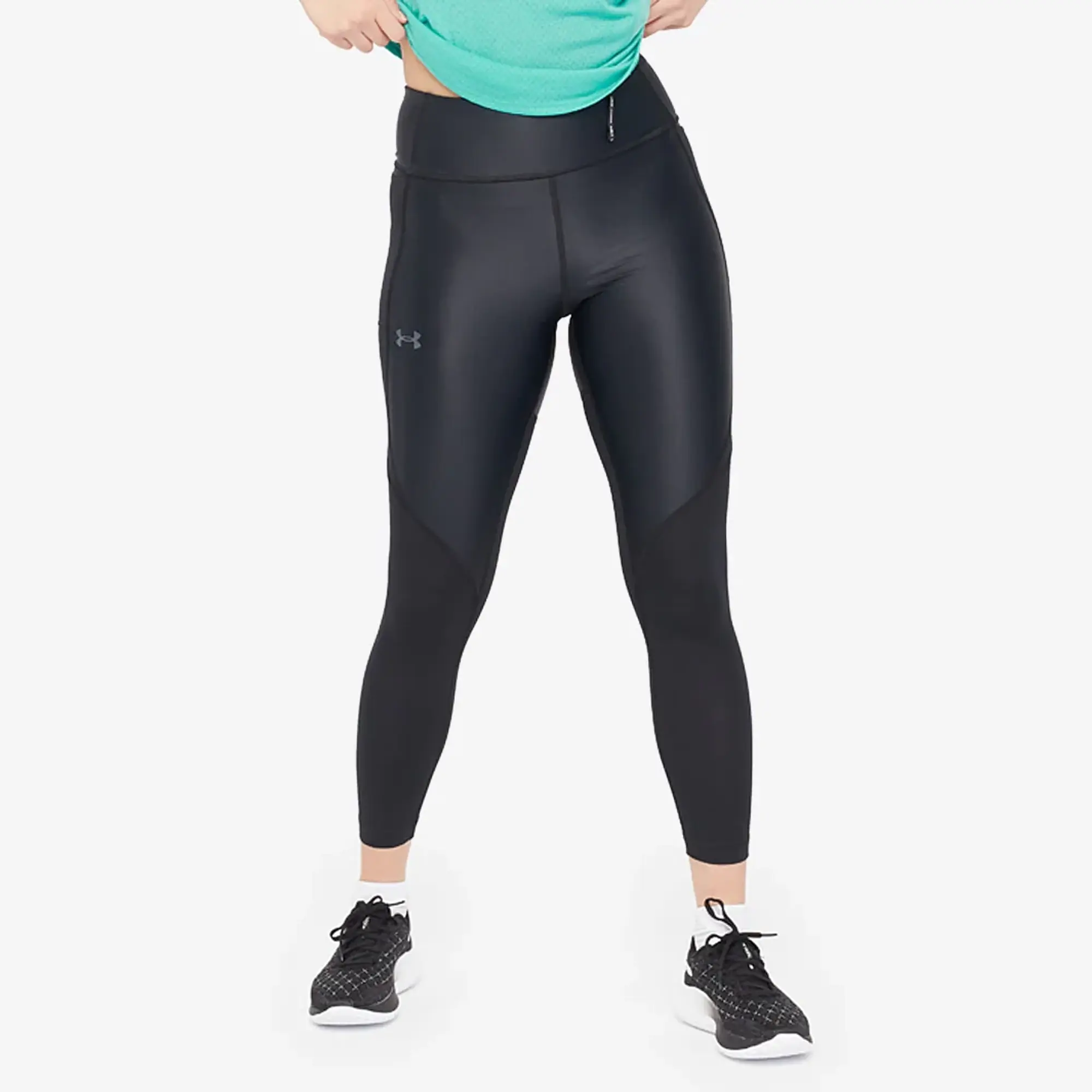Under Armour Iso-Chill Run 7/8 Tights - Black/Reflective - XL