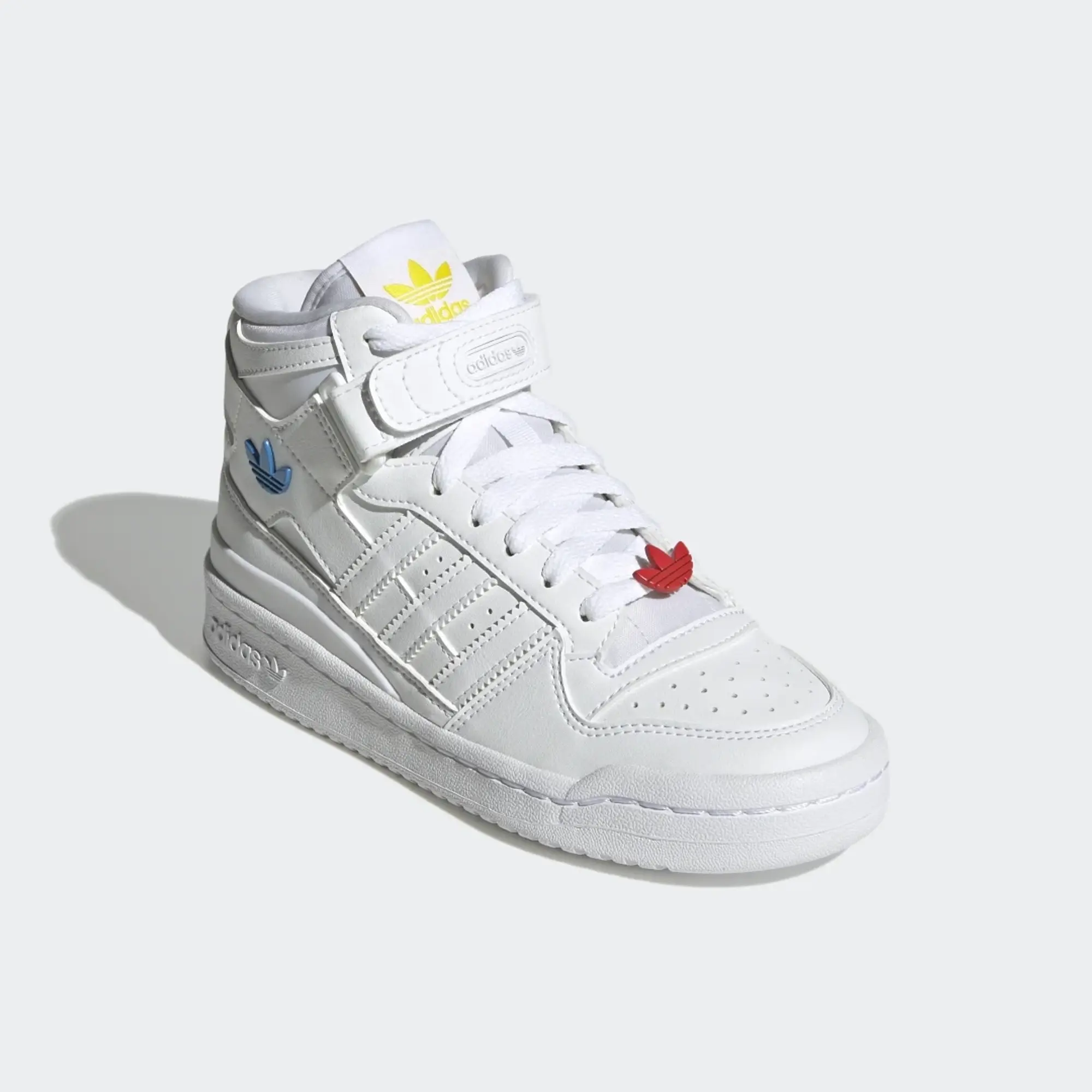 adidas Forum Mid Shoes - Cloud White / Red / Bright Blue
