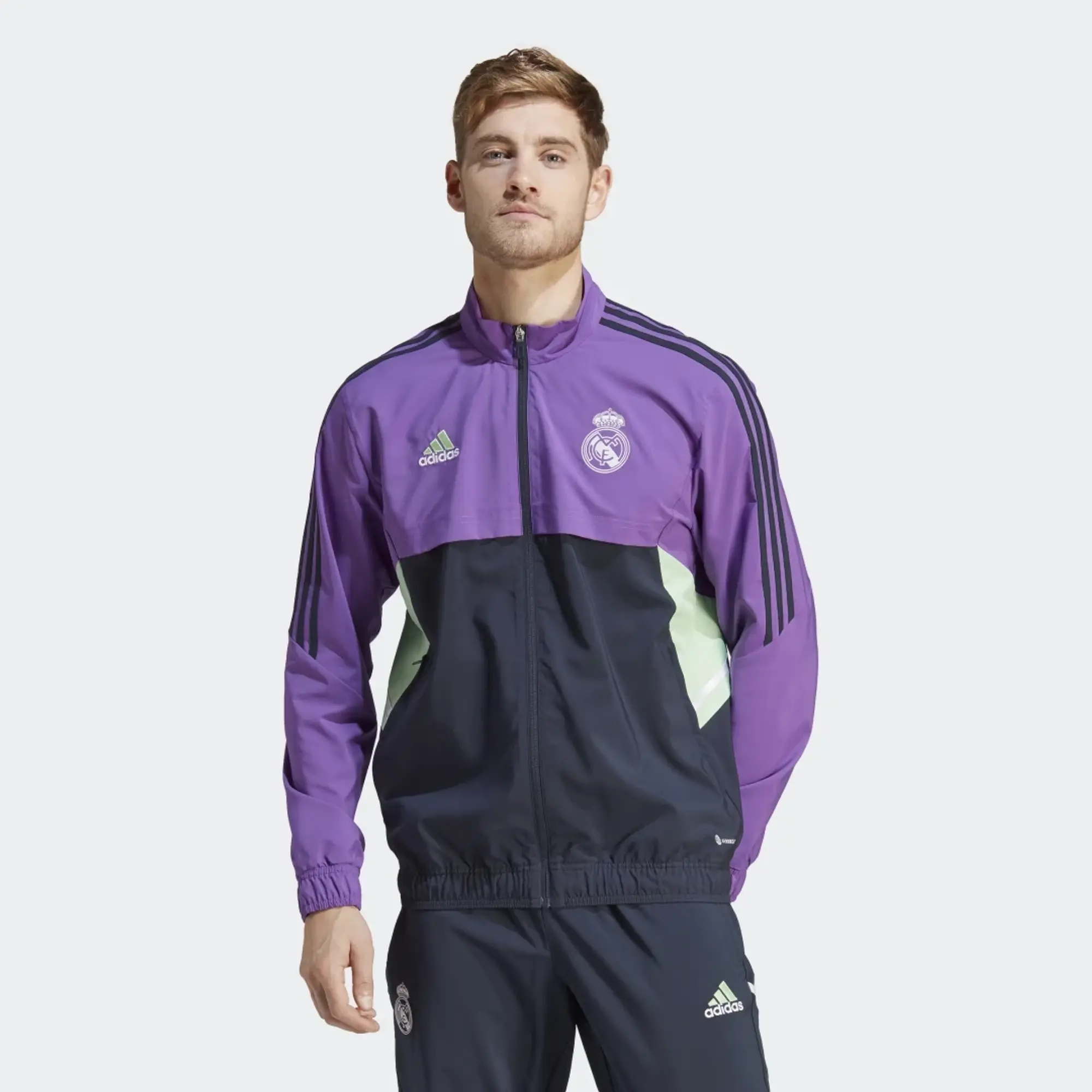adidas Real Madrid Training Presentation Jacket - Purple