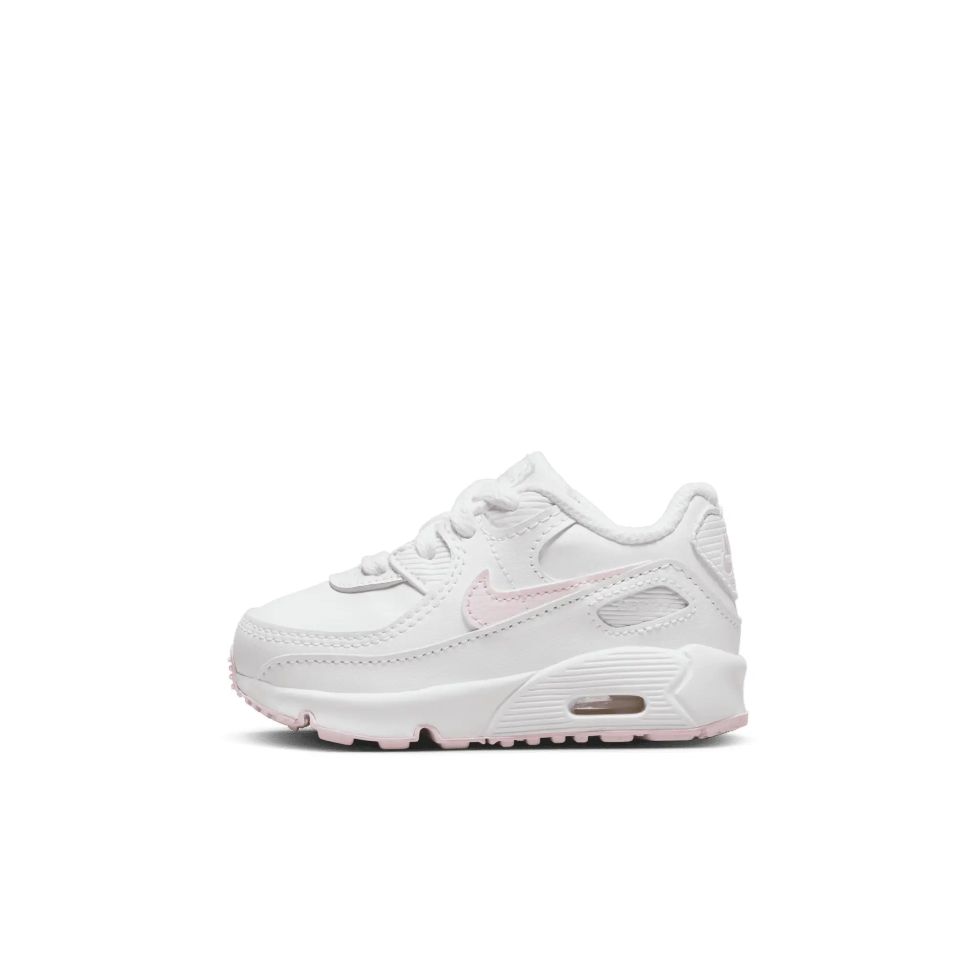 Nike Nursery Air Max 90 Leather Trainer - White / Pink Foam / White
