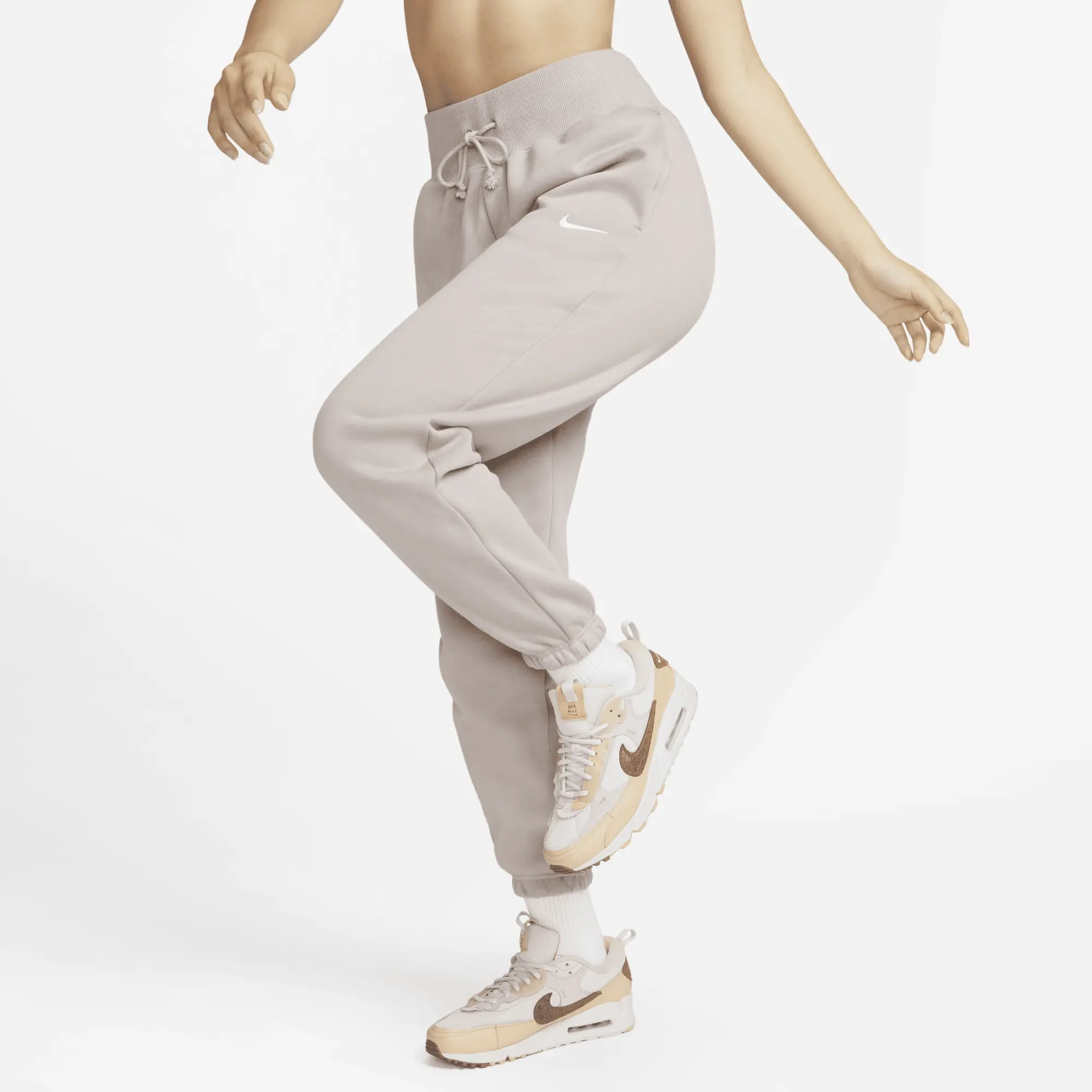 Nike Sportswear Phoenix Fleece Women's High-Waisted Oversized Tracksuit Bottoms - Brown
