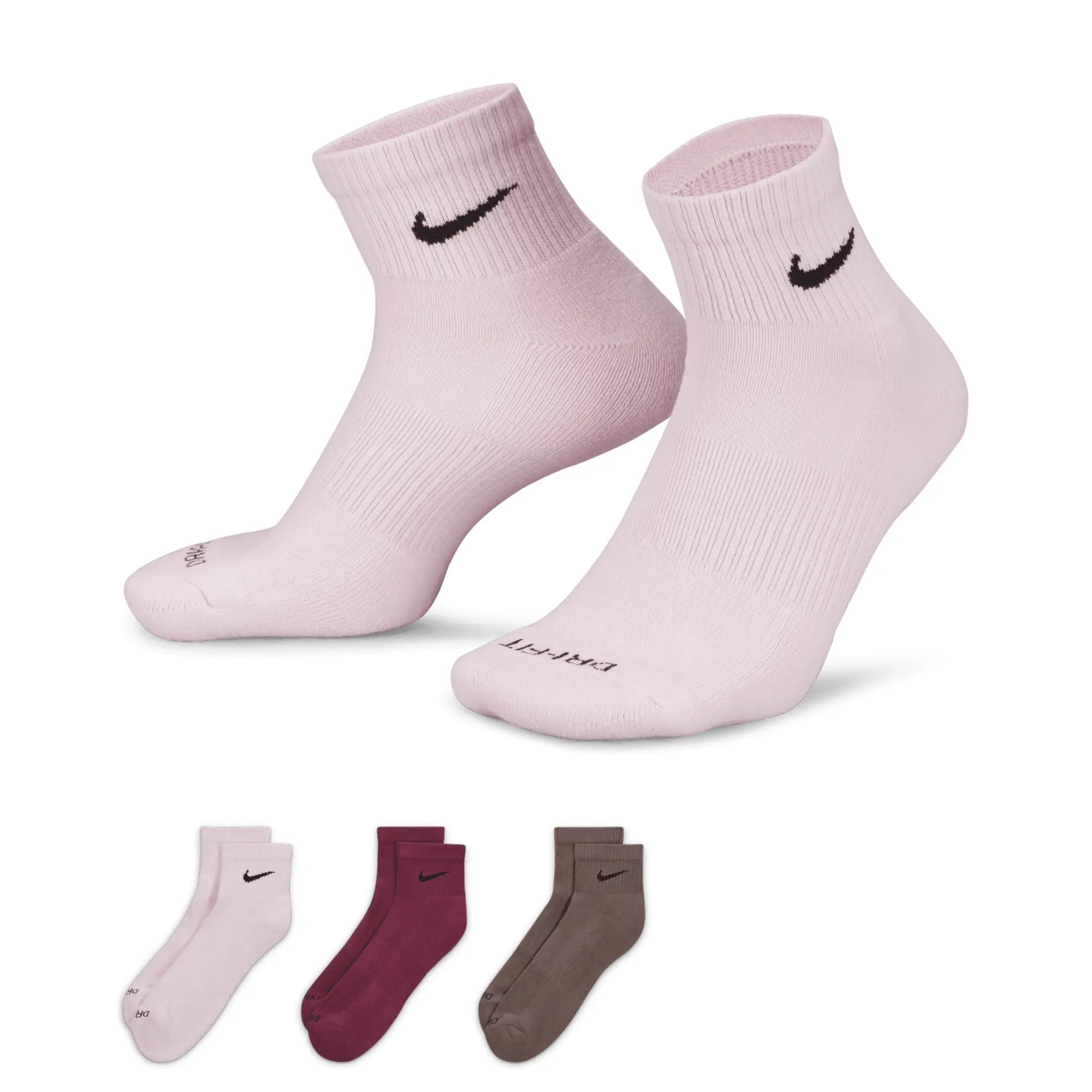 Nike Everyday Plus Cushioned Training Ankle Socks (3 Pairs) - Multi-Colour