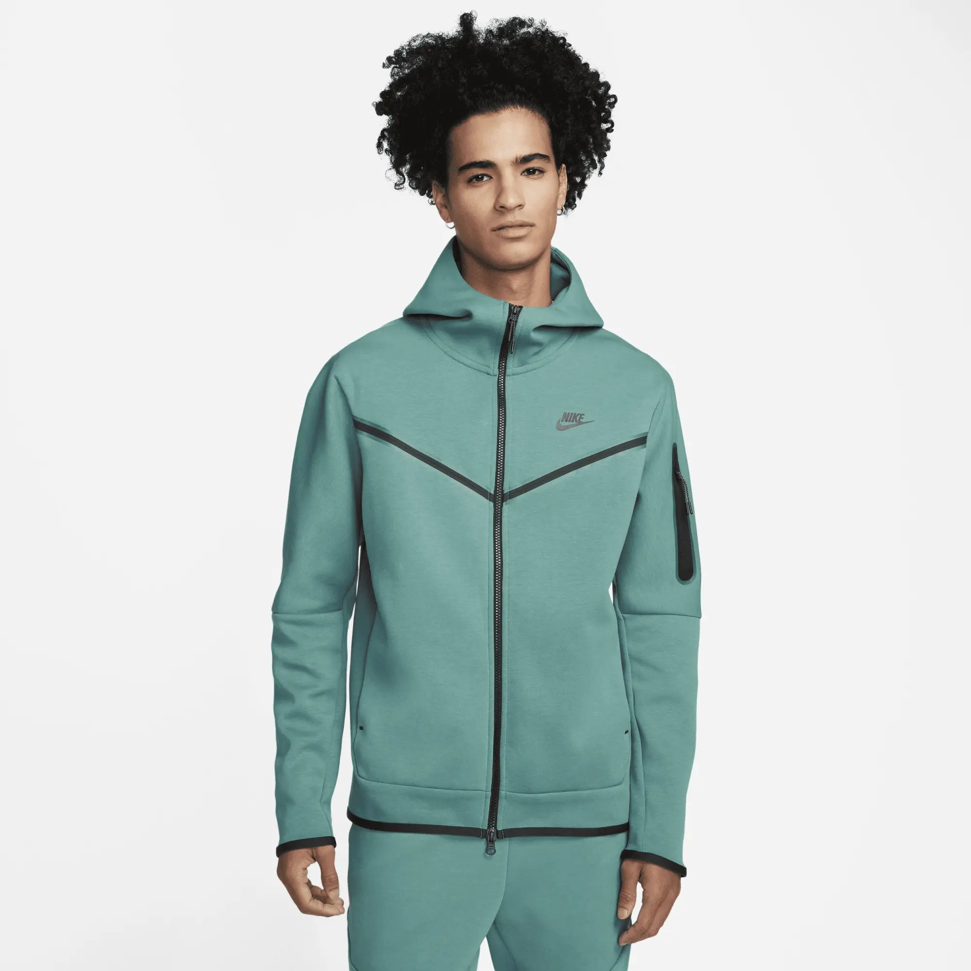 Nike Tech Fleece Full Zip Hoodie - Mineral Teal | CU4489-381 | FOOTY.COM