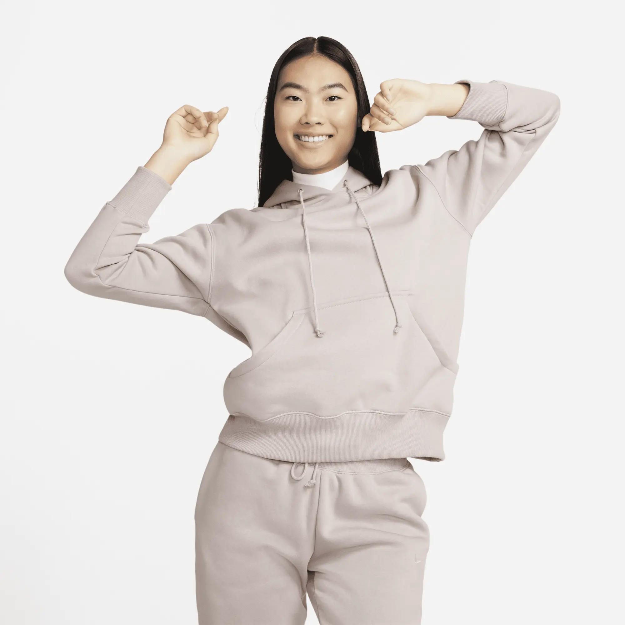 Nike Womens Sportswear Phoenix Fleece Oversize Hoodie - Diffused Taupe