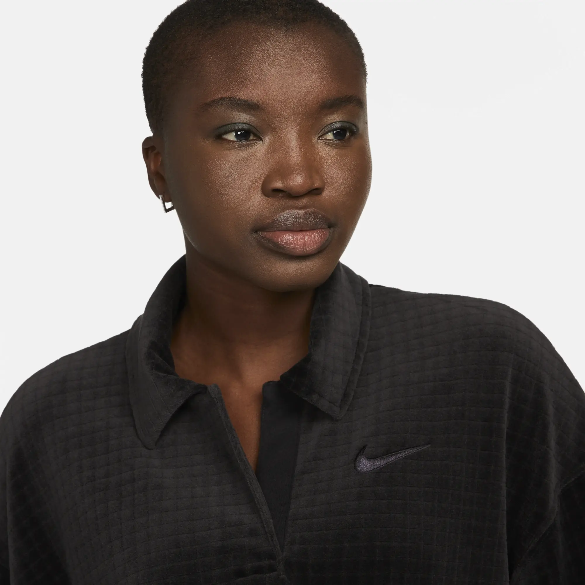 Nike Sportswear Women's Velour Polo - Black | DV7814-010 | FOOTY.COM