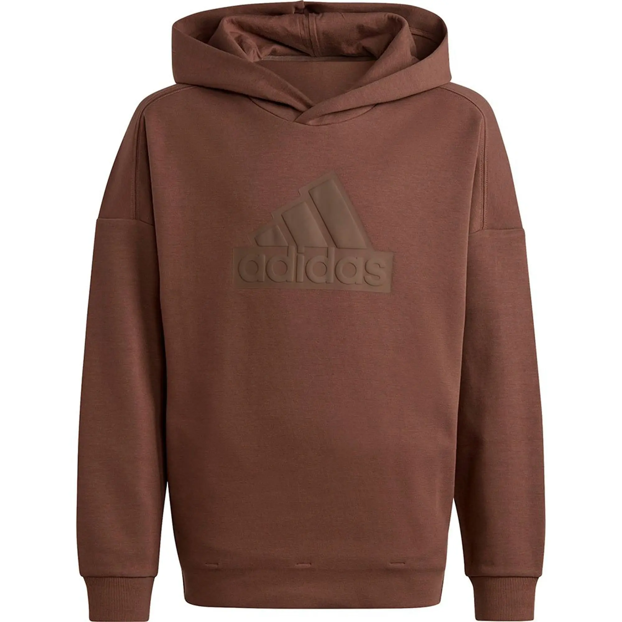 Adidas Logo Hoodie In Brown
