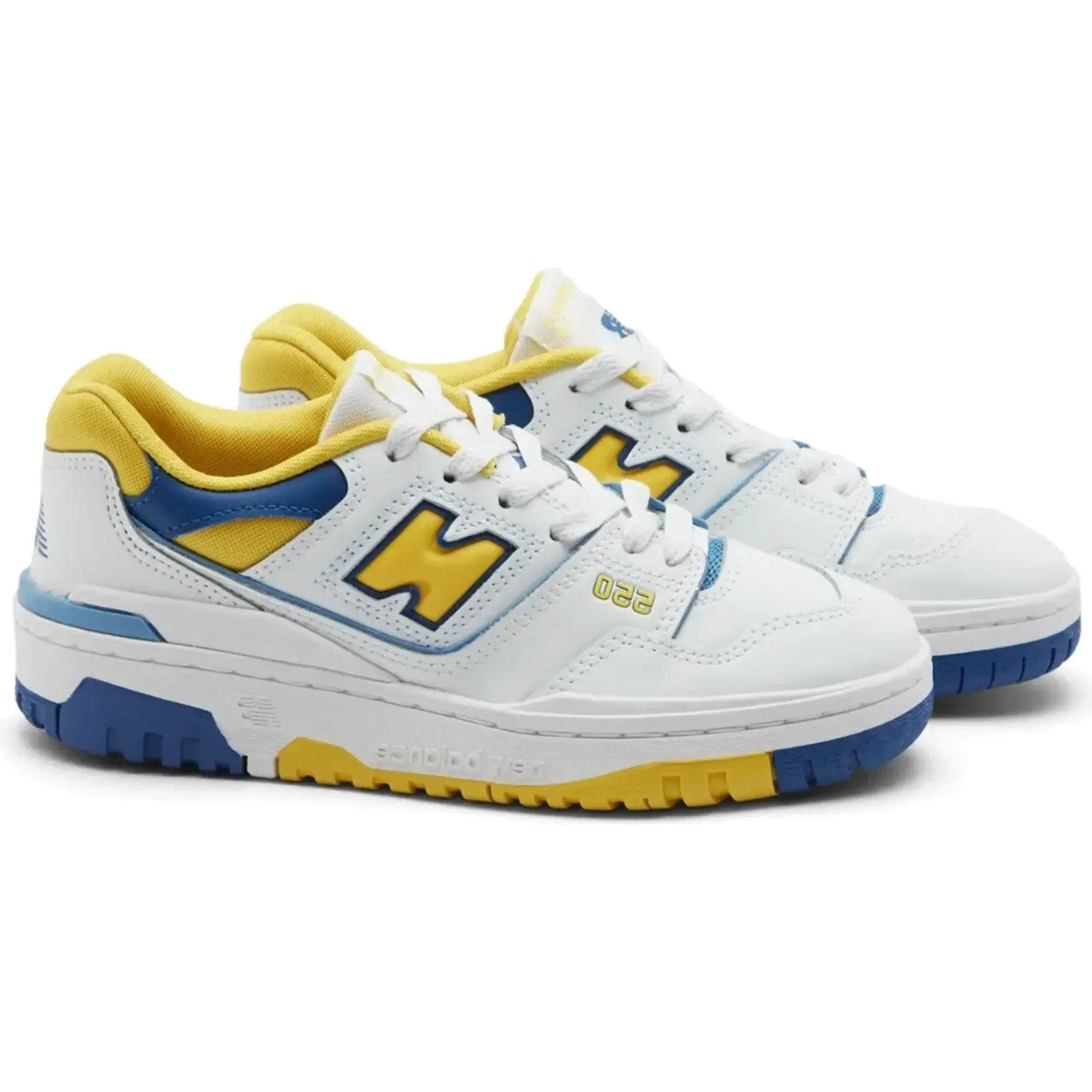 New Balance Junior 550 Trainer - White / Yellow / Blue