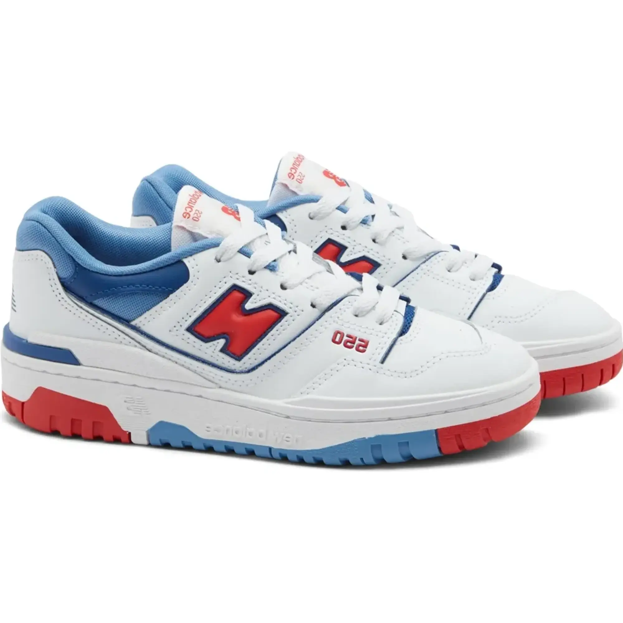 New Balance Kids' 550 in White/Red/Blue Synthetic