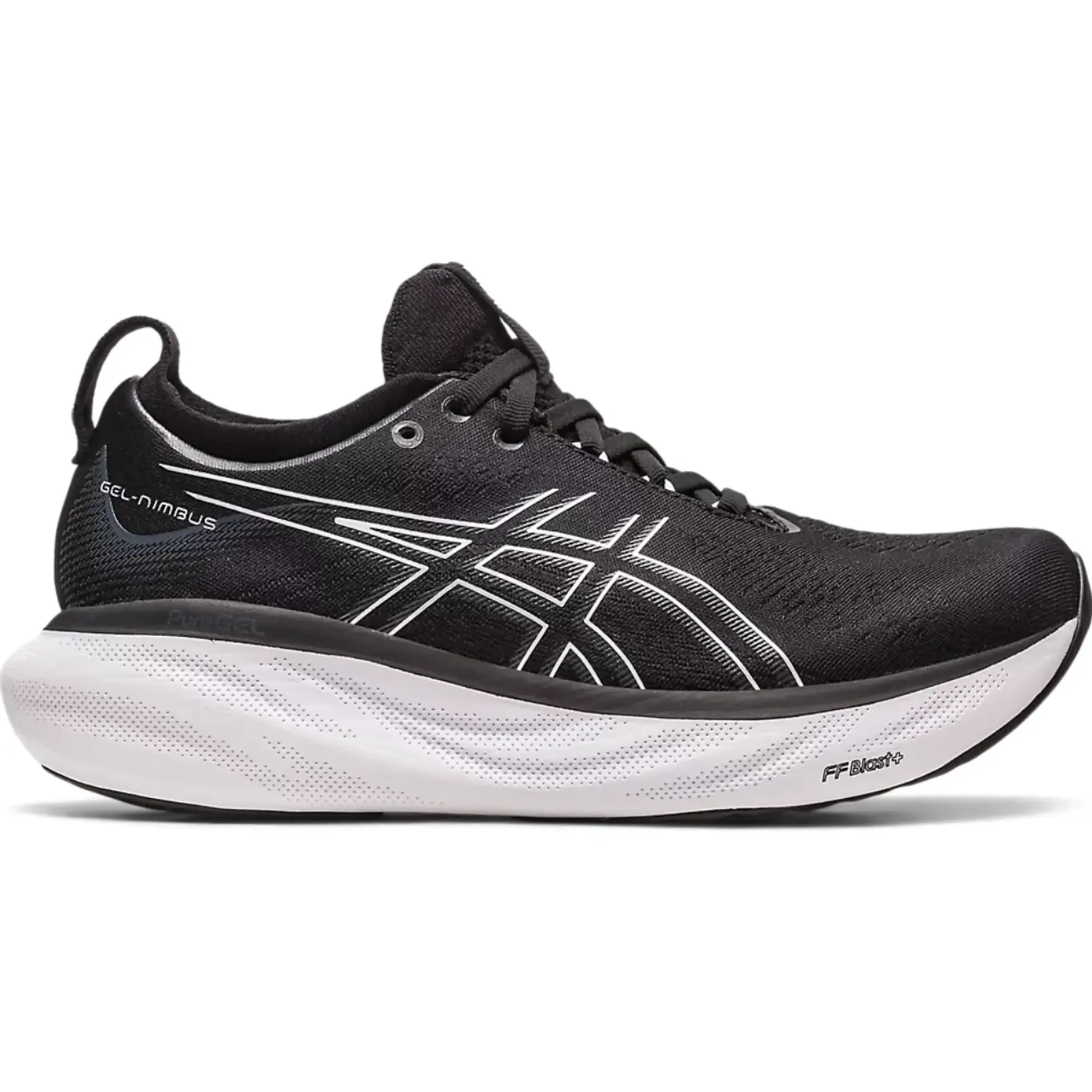 Asics Gel-Nimbus 25 Neutral Running Trainers In Black And White