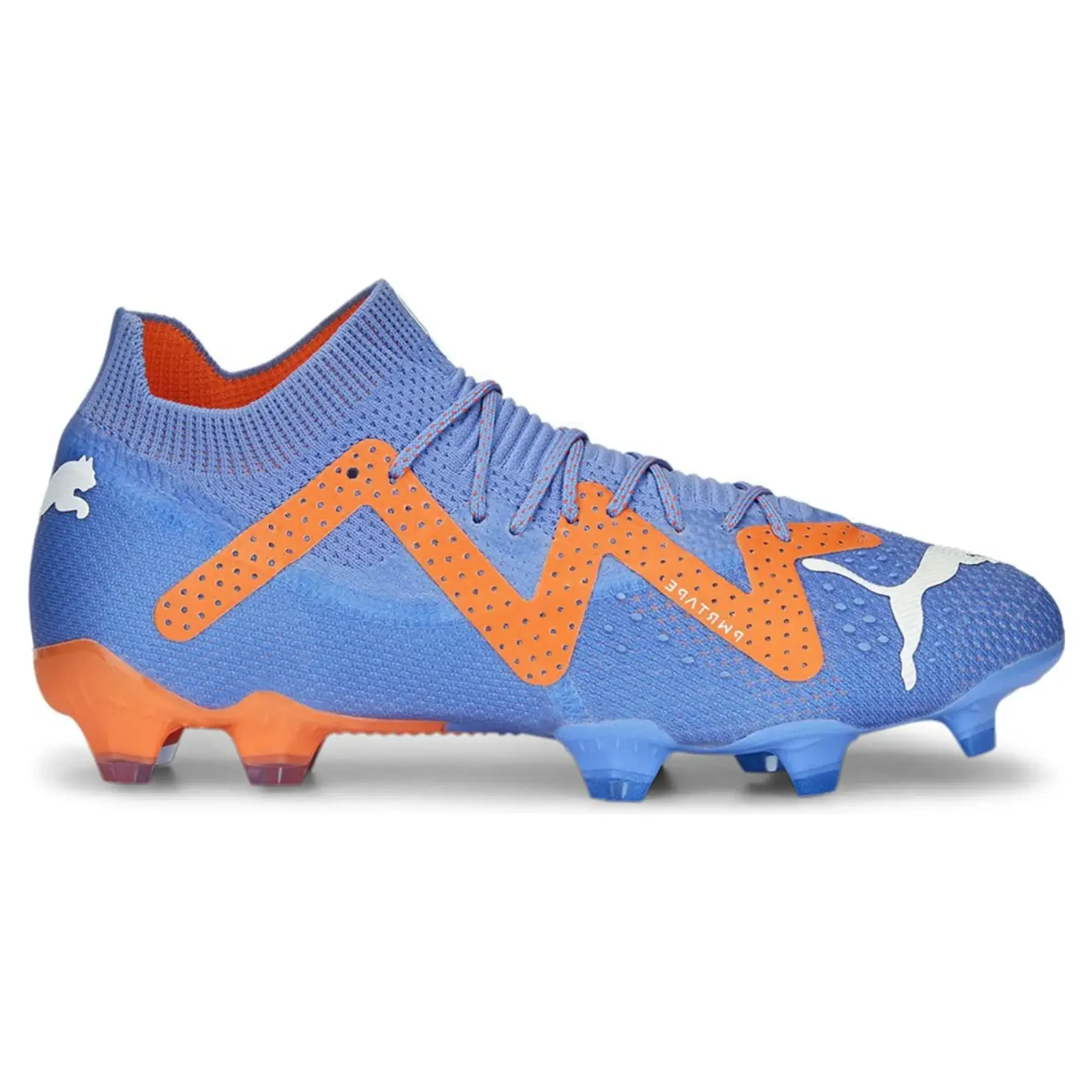 PUMA Future Ultimate FG/AG Football Boots Women, Blue Glimmer/White/Ultra Orange