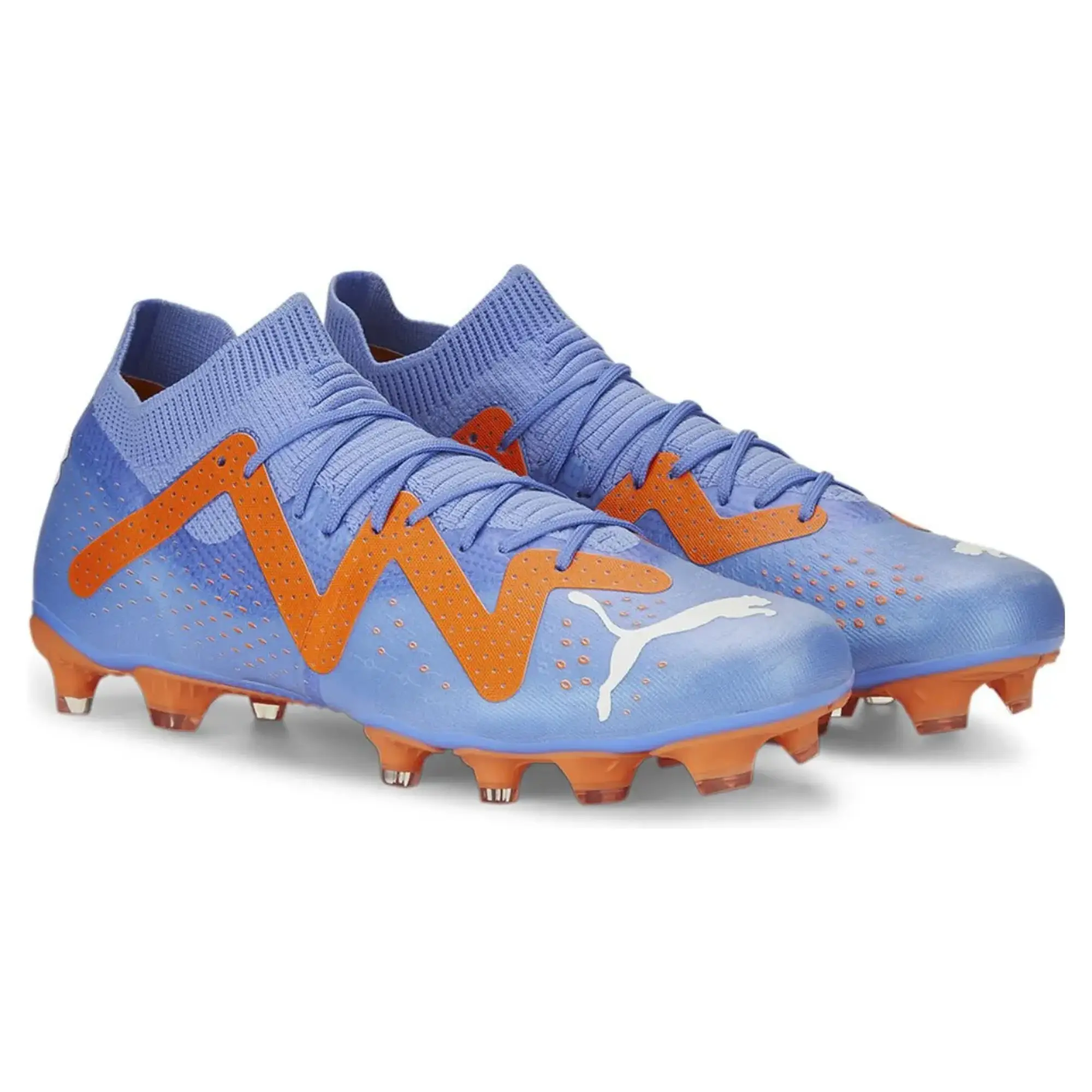 PUMA Future Match FG/AG Football Boots Women, Blue Glimmer/White/Ultra Orange