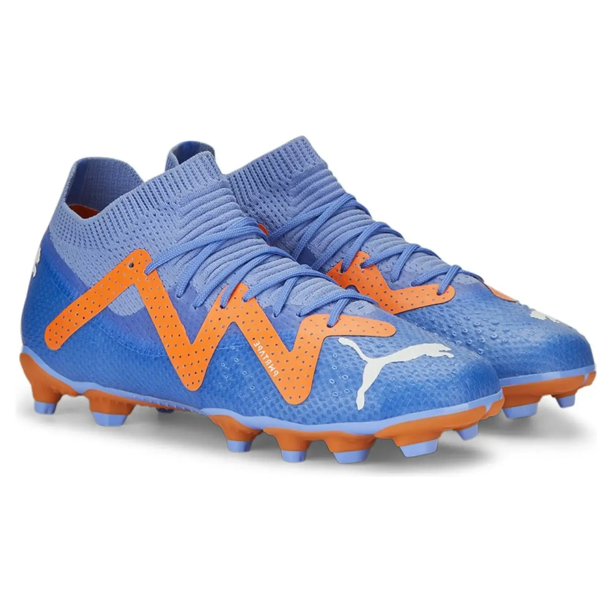 PUMA Future Pro FG/AG Football Boots Youth, Blue Glimmer/White/Ultra Orange