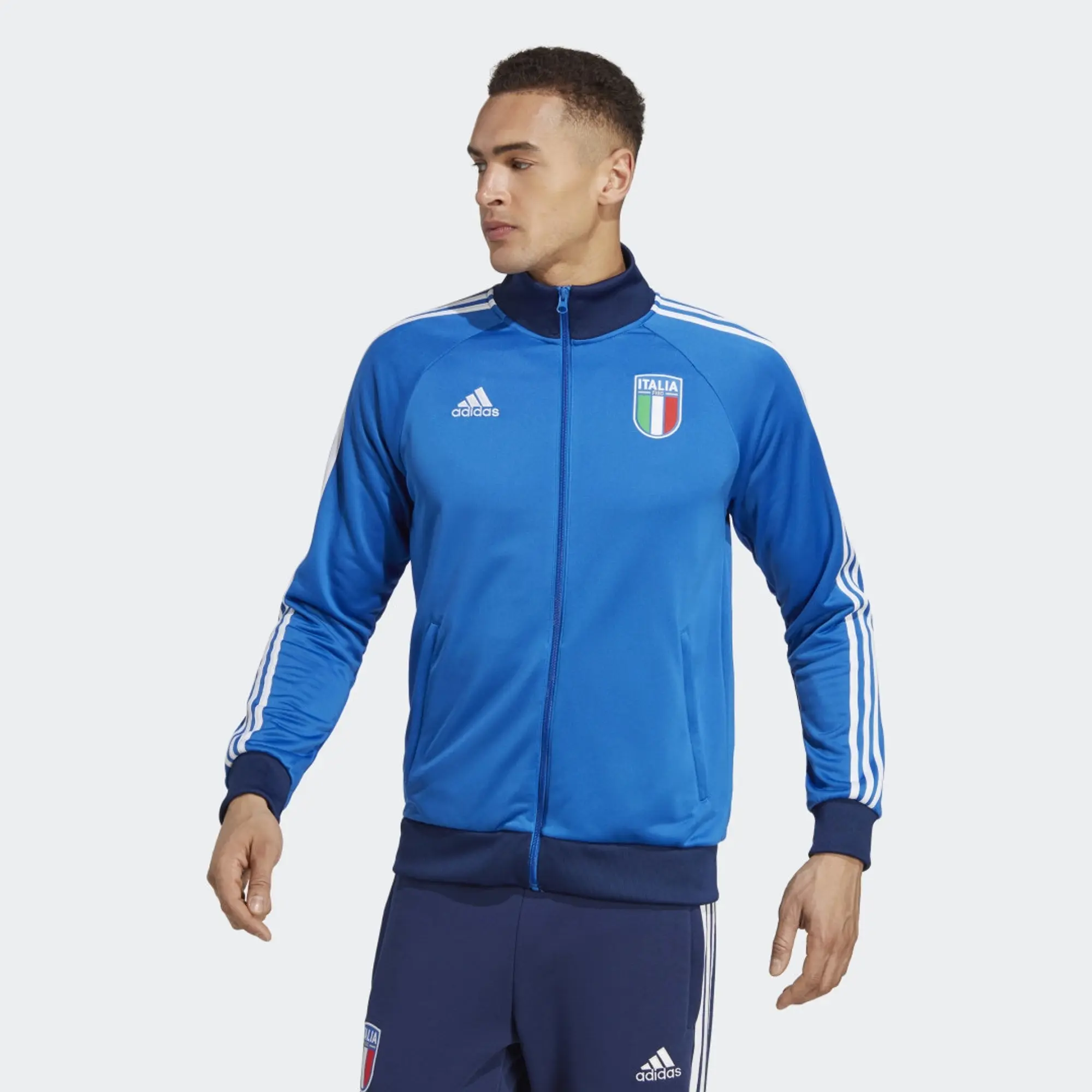 Adidas Football Italy Dna Track Top In Blue