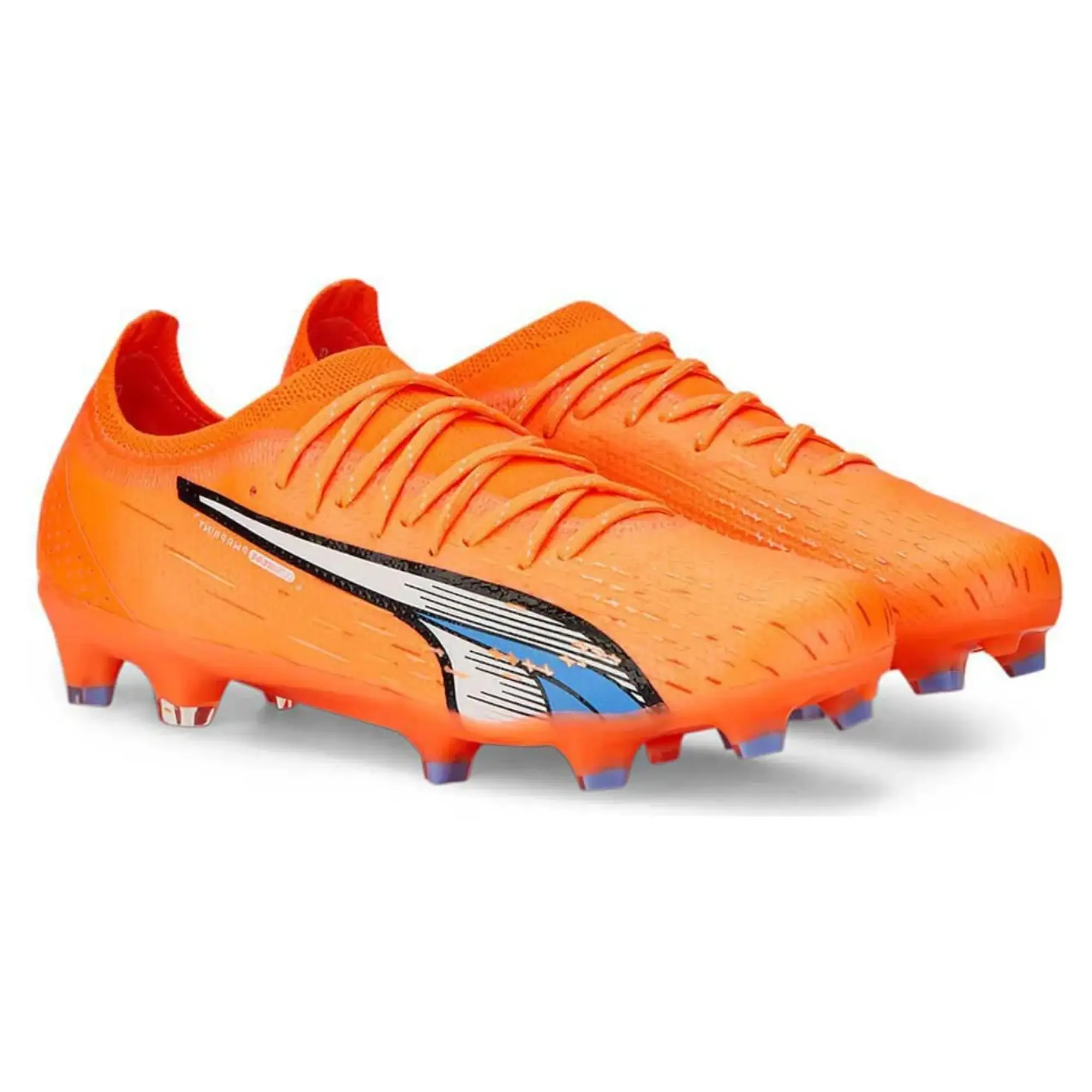 PUMA Ultra Ultimate FG/AG Football Boots Women, Ultra Orange/White/Blue Glimmer