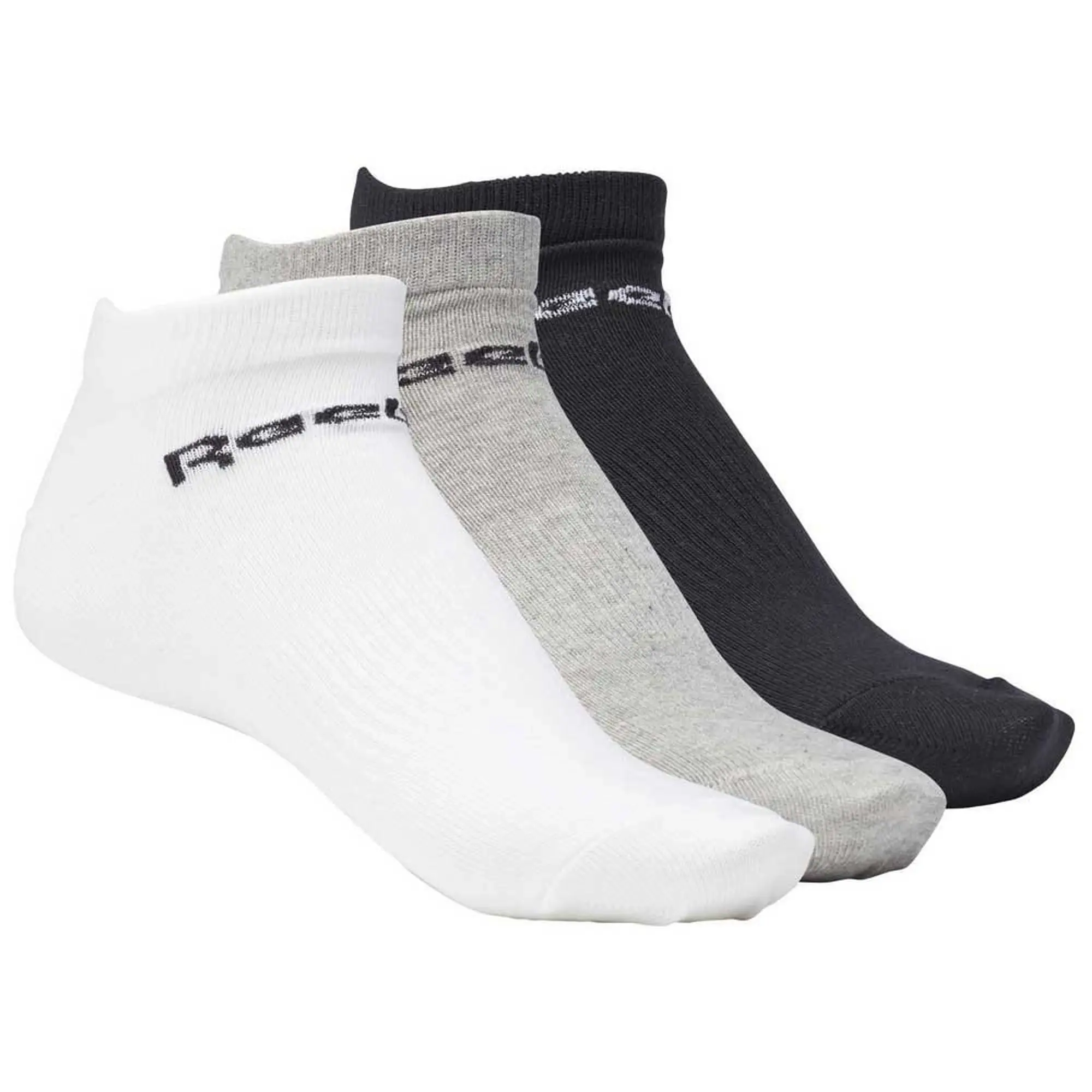 Reebok Active Core Low Cut Socks 3 Pairs  - White,Black,Grey