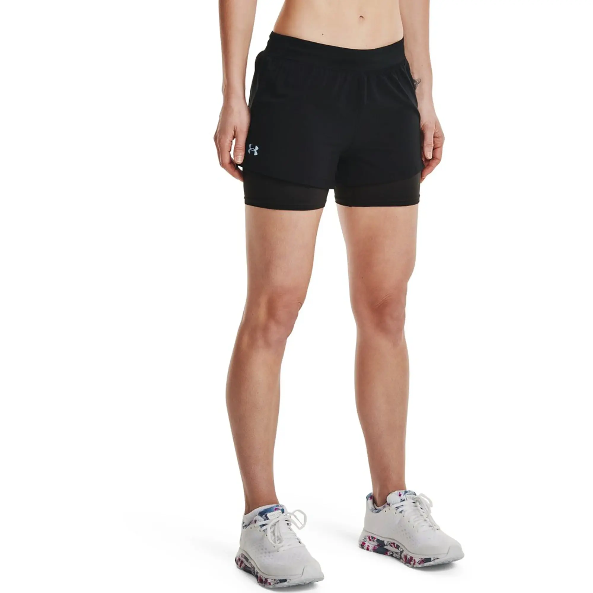 Under Armour Iso-Chill Run 2-in-1 Shorts - Black/Reflective - XL