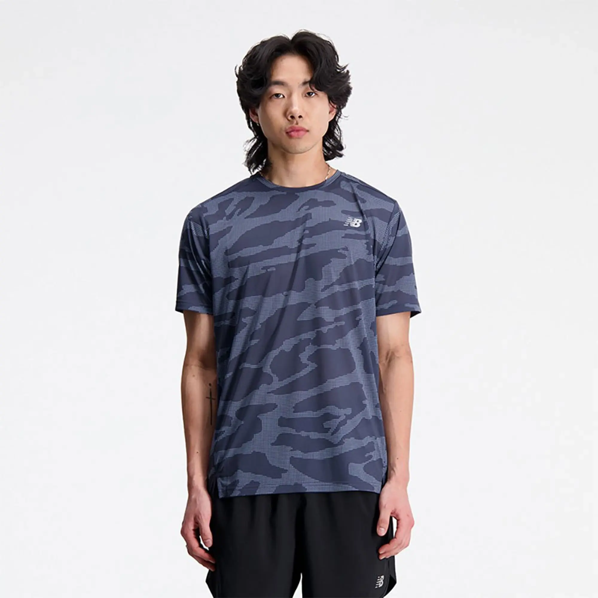 New Balance Accelerate Printed T-Shirt - Grey