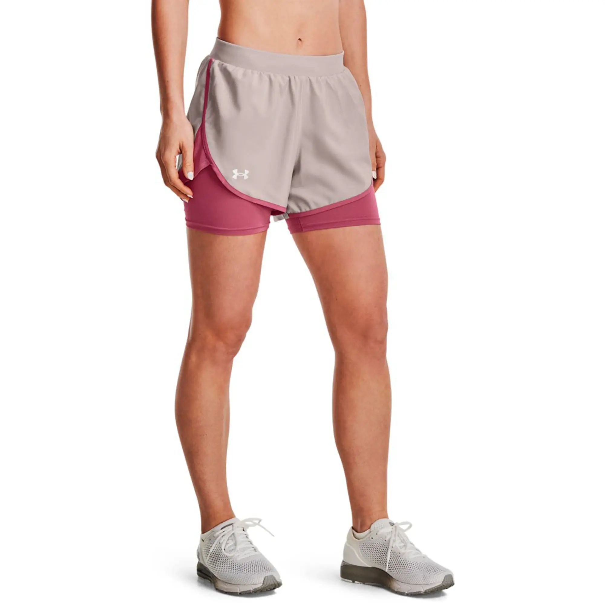 Under Armour Womens Fly By Elite 2 in 1 Shorts - Grey