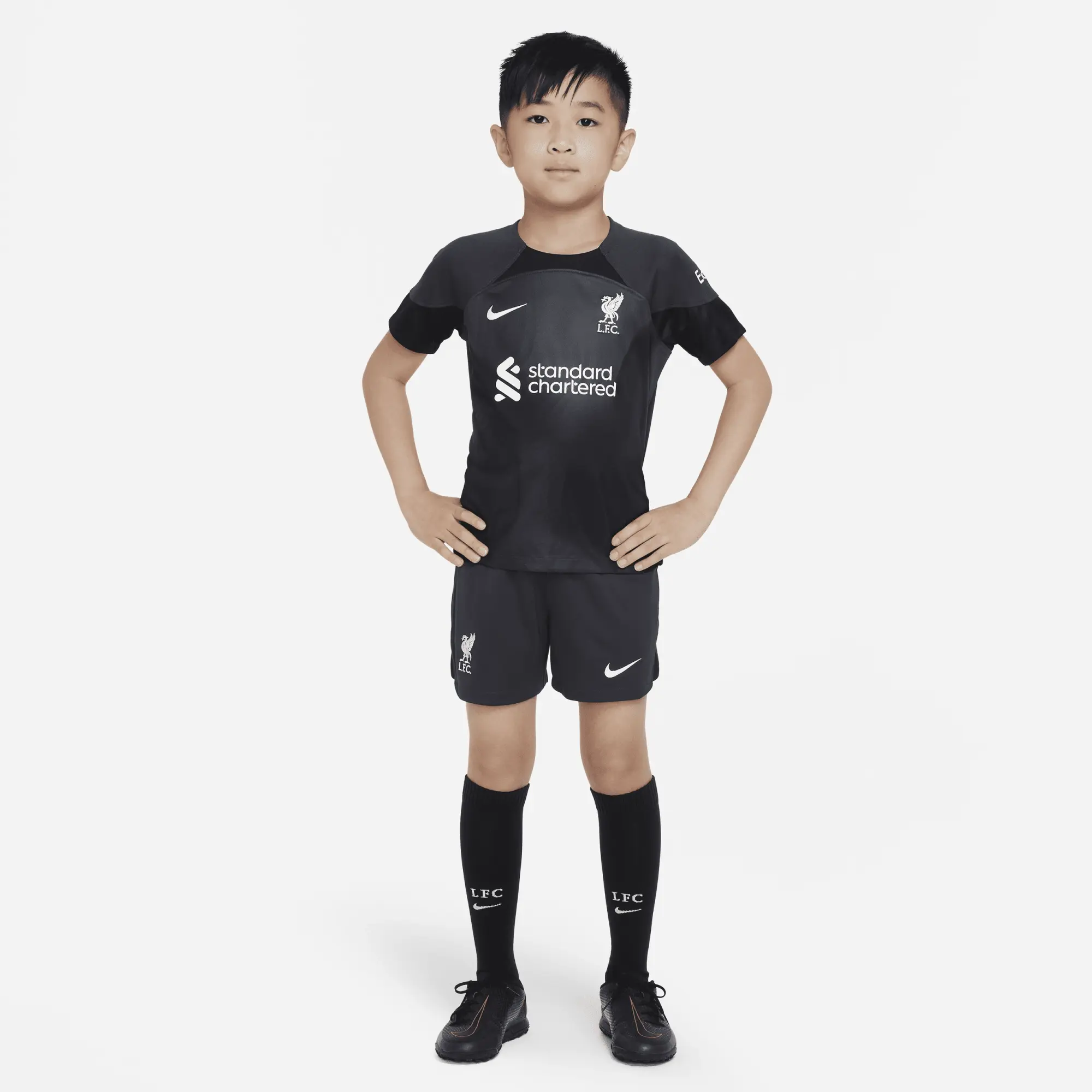 Nike Liverpool Kids LS Goalkeeper Home Mini Kit 2022/23