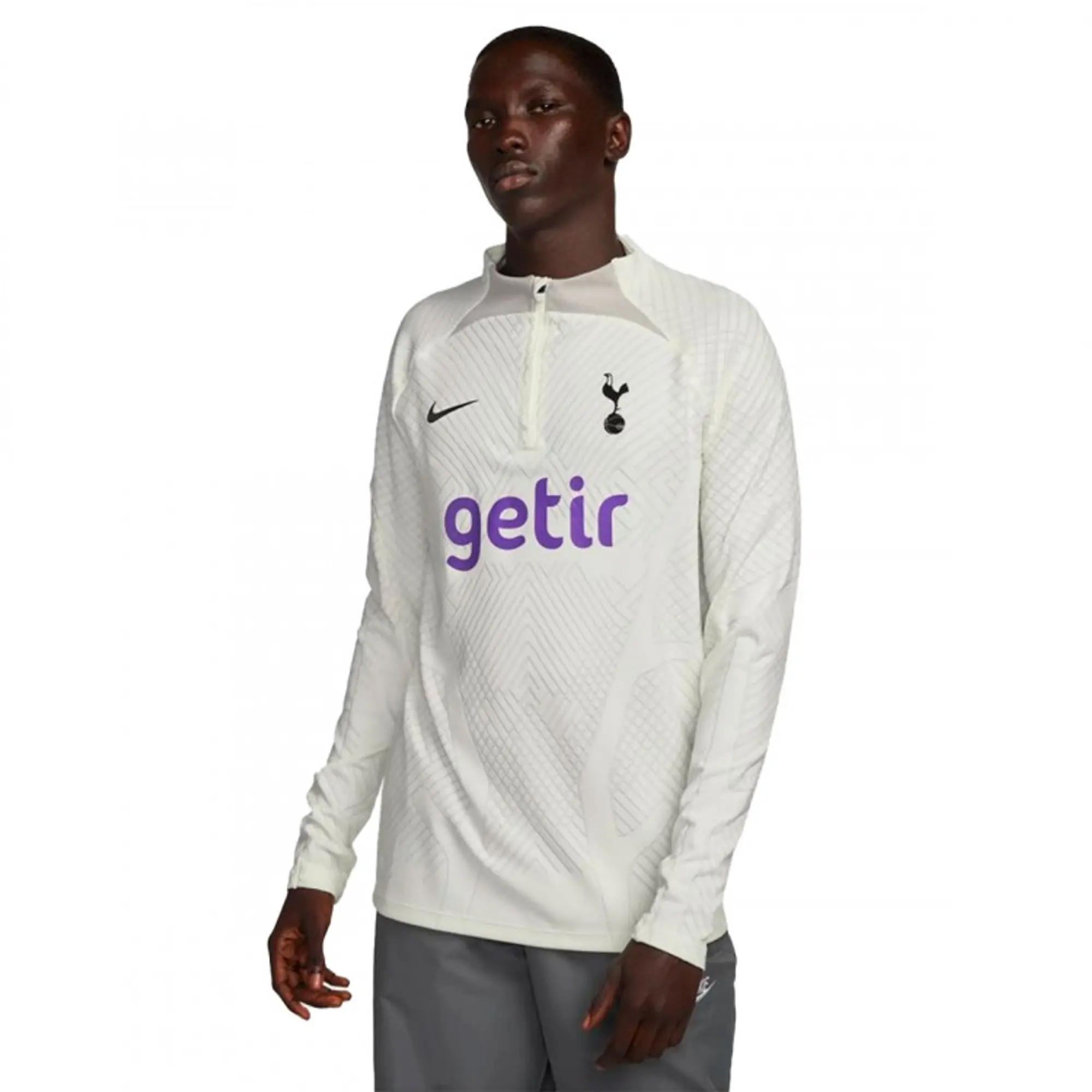 Nike Tottenham Training Shirt Dri-Fit Adv Strike Elite - Sail/Light Iron Ore/Black - White