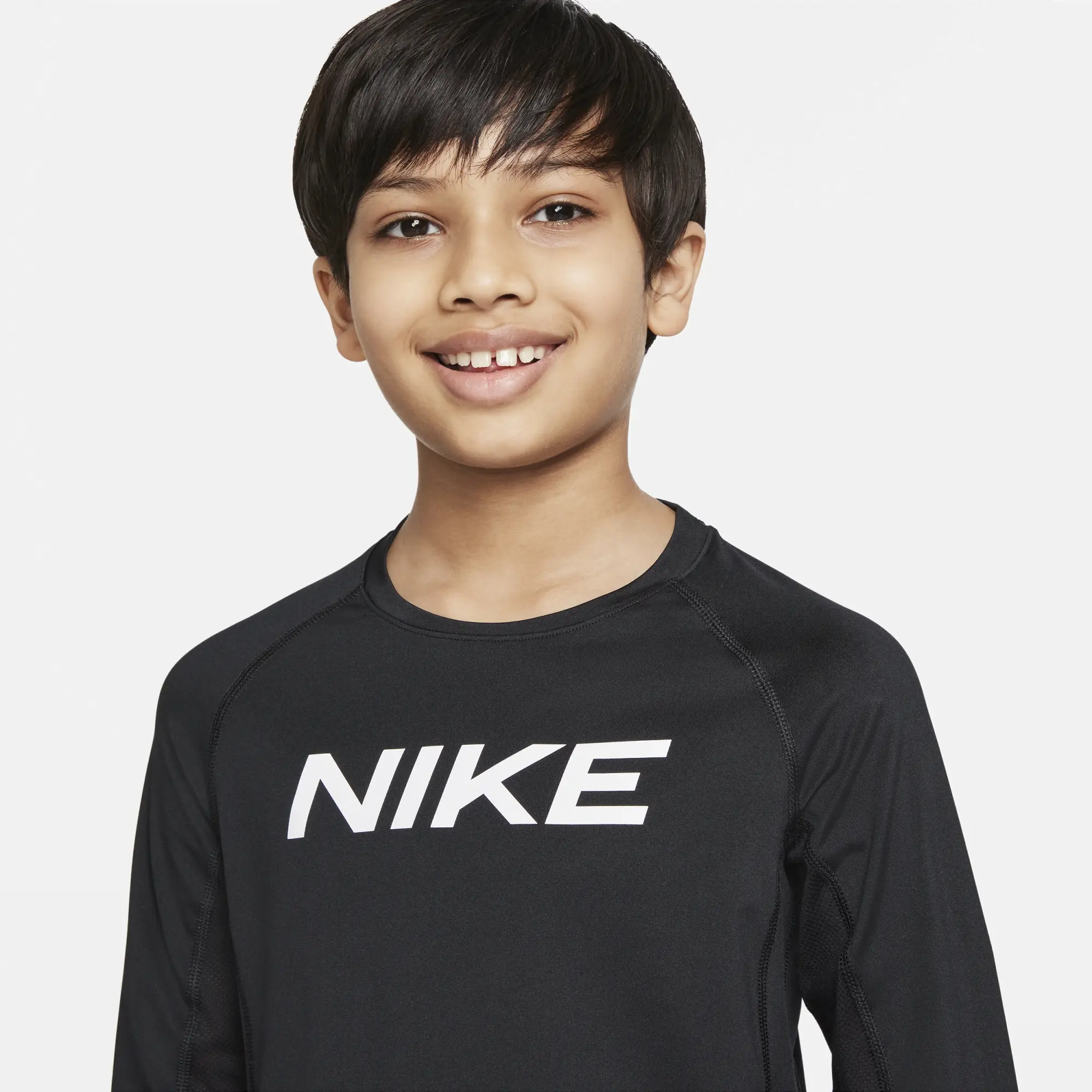 Nike Pro Dri-FIT Older Kids' (Boys') Long-Sleeve Top - Black | DM8529 ...