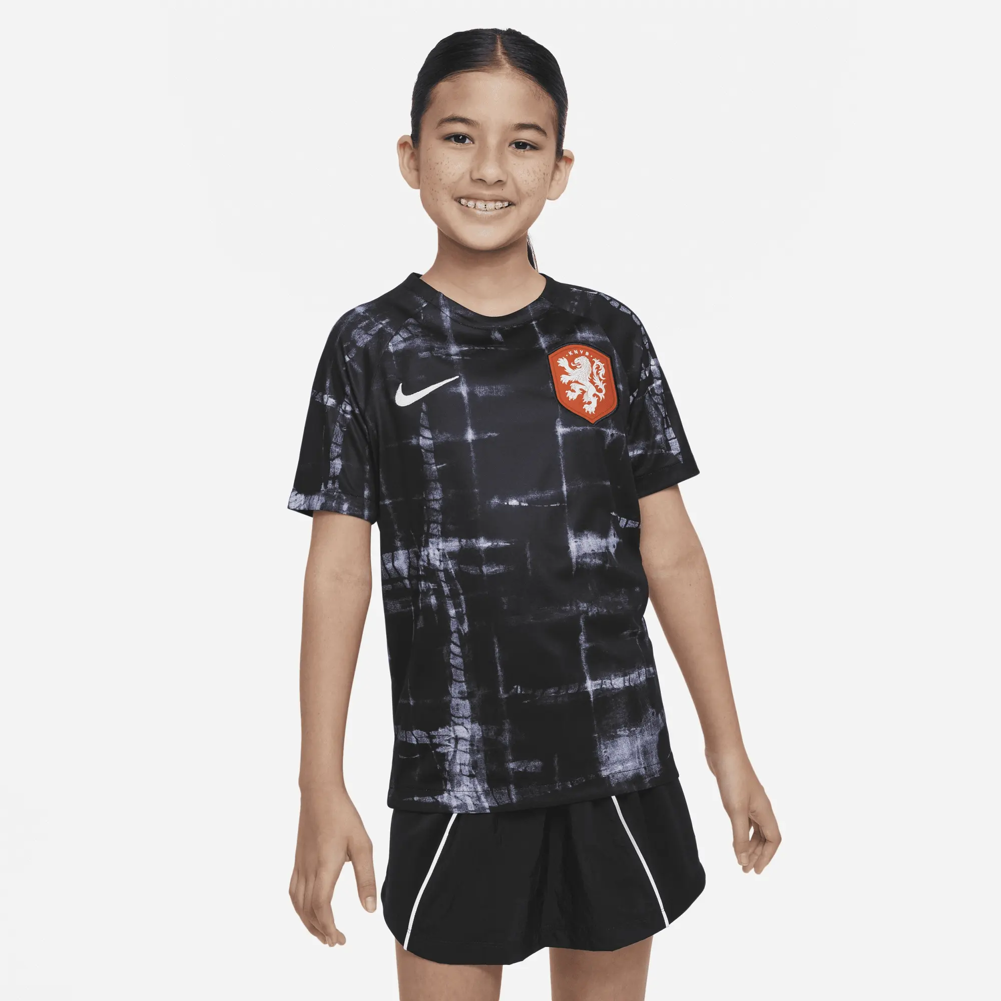 Nike Netherlands Kids SS Pre-Match Home Shirt 2022