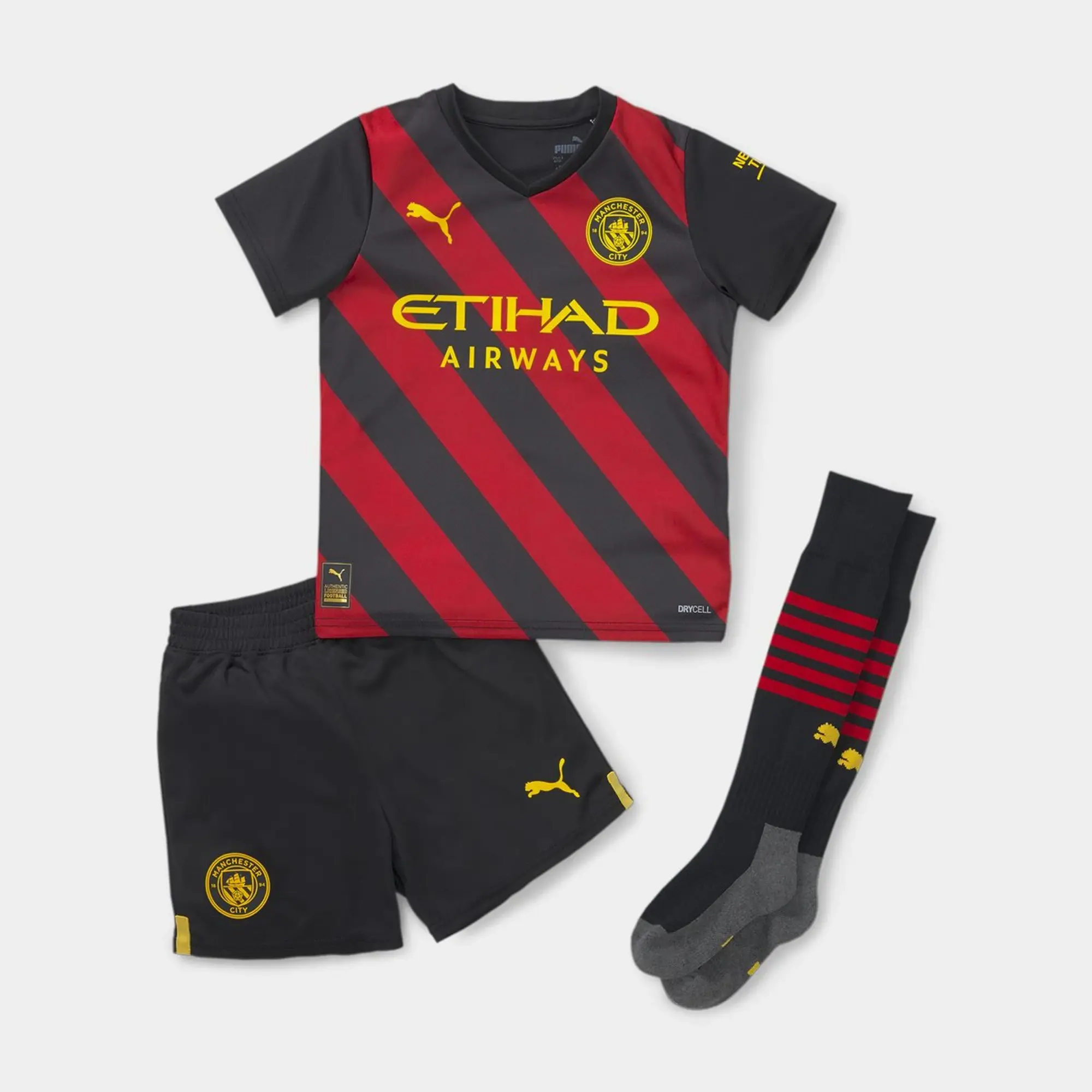 Puma Manchester City Kids SS Away Mini Kit 2022/23