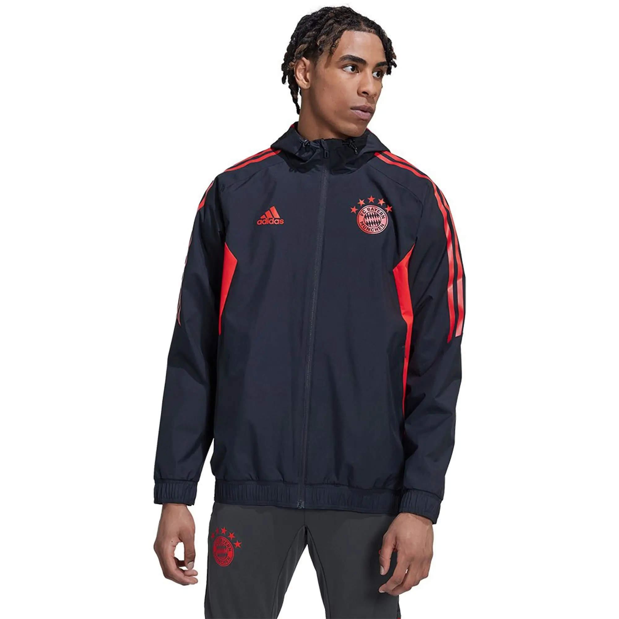 adidas 2022-2023 Bayern Munich Allweather Jacket (Black)