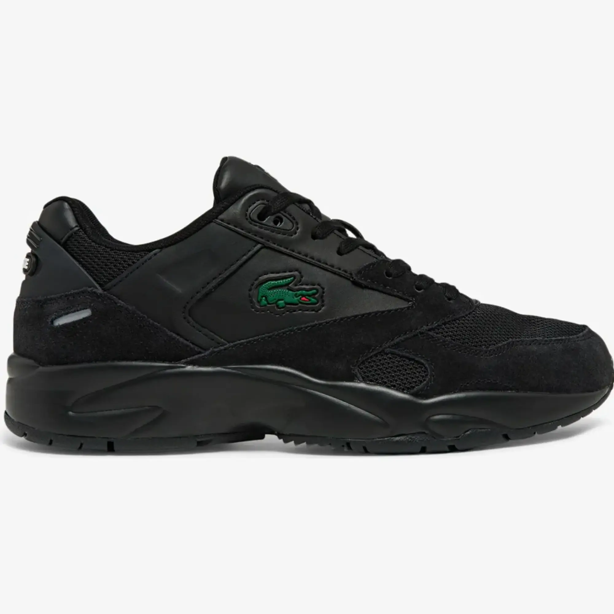 Lacoste Men's Storm 96 LO Mesh and Leather Trainers - Black