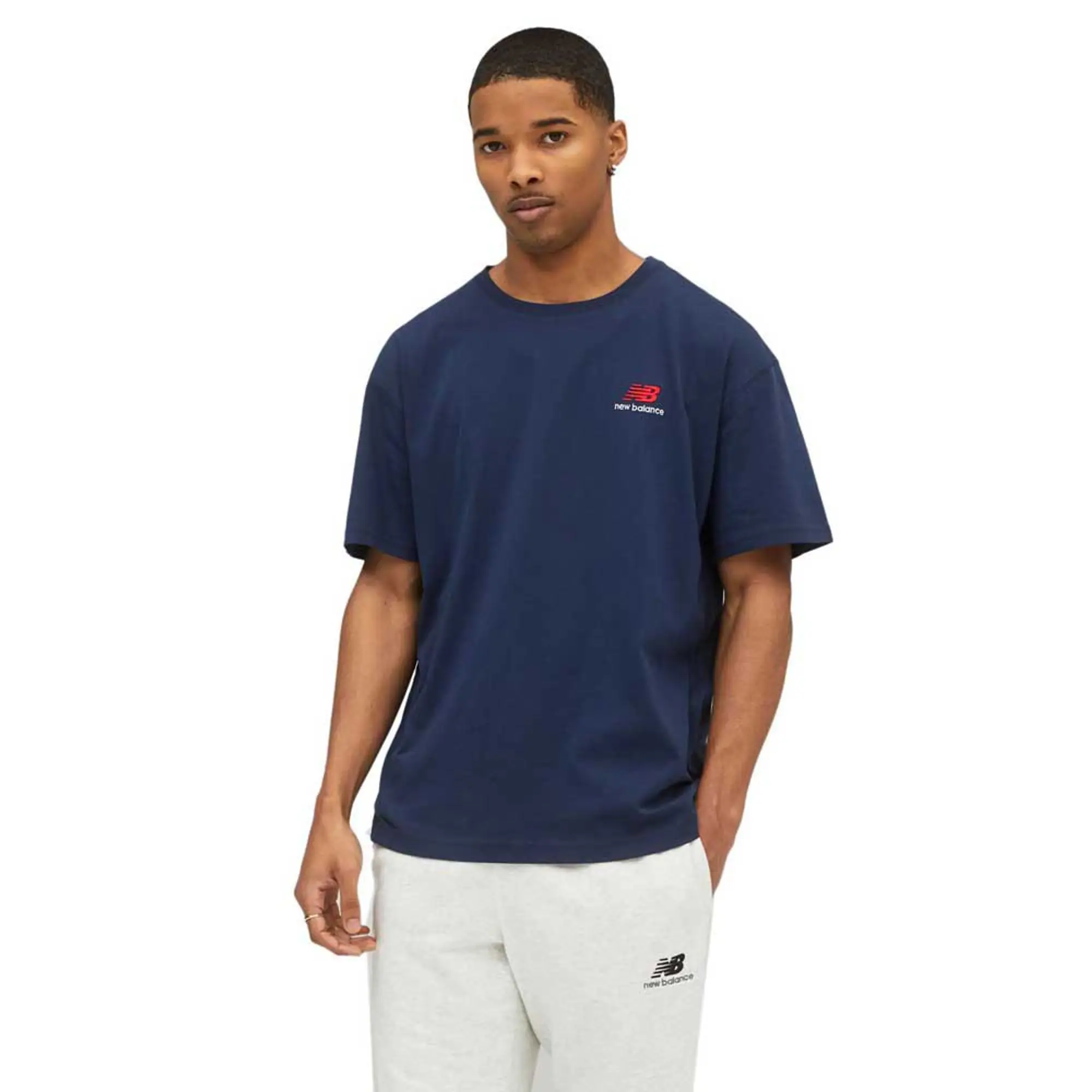 New Balance Uni-ssentials Cotton Short Sleeve T-shirt  - Blue
