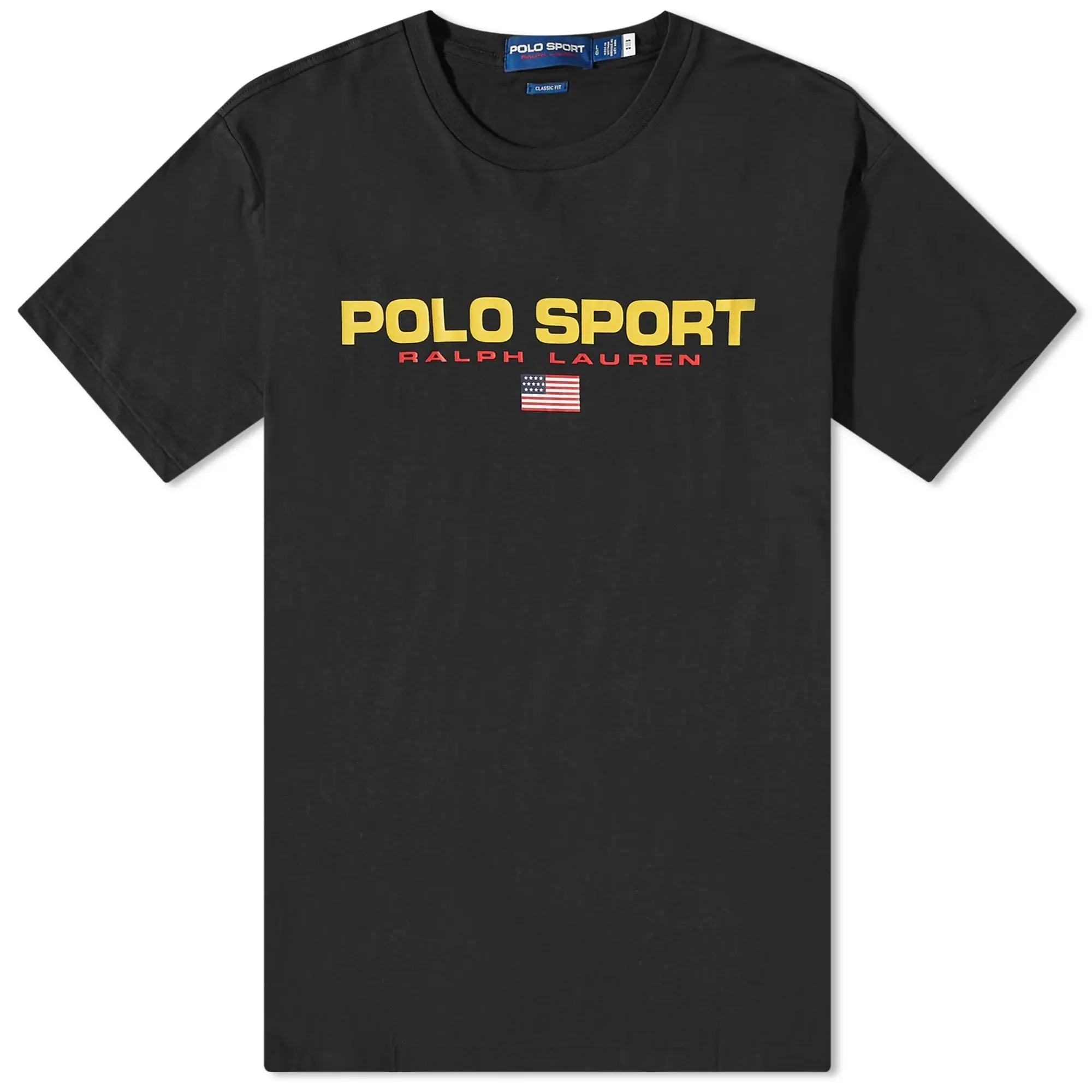 Polo Ralph Lauren Sport Capsule Front Logo T-Shirt Classic Fit In Black