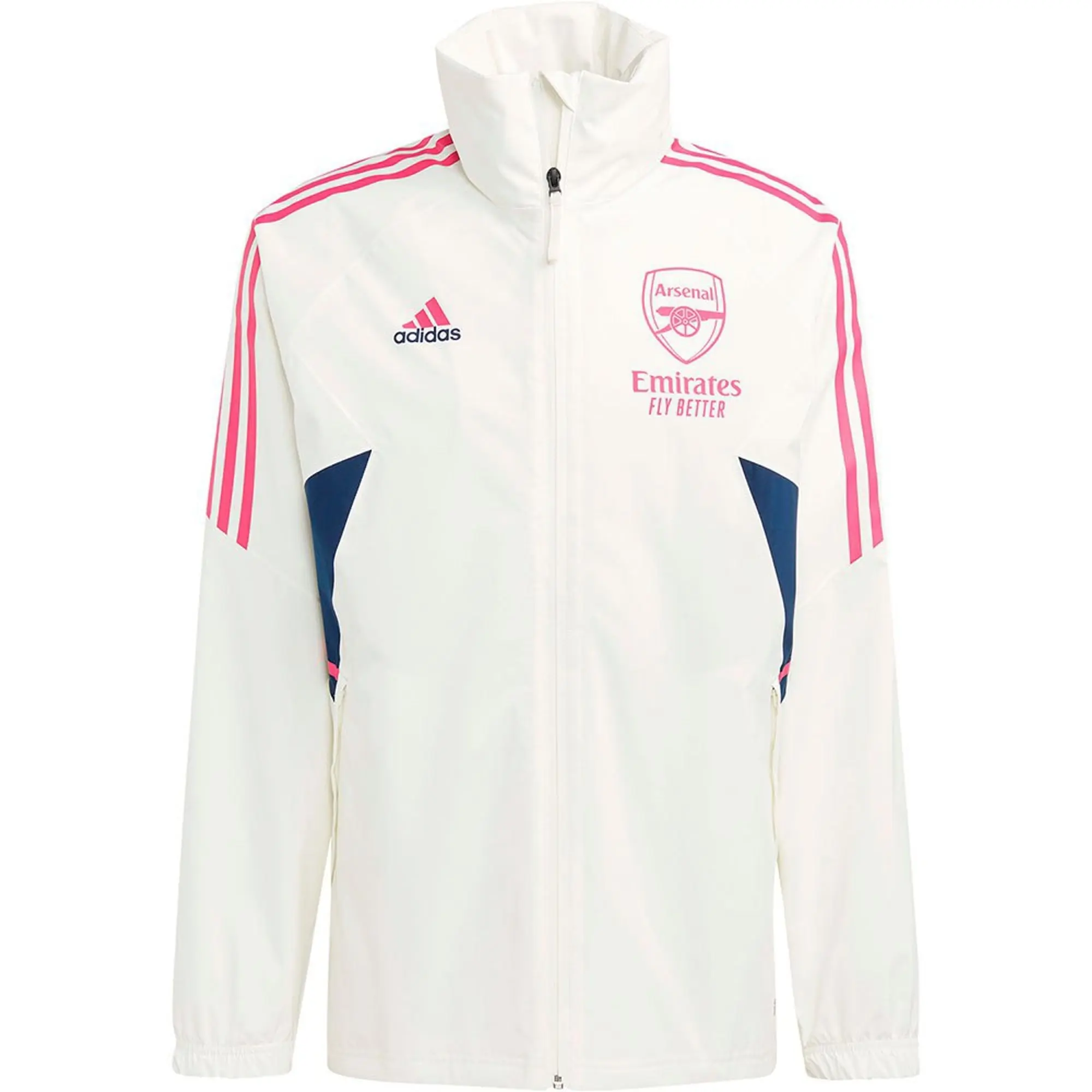 adidas 2022-2023 Arsenal Rain Jacket (Off White)