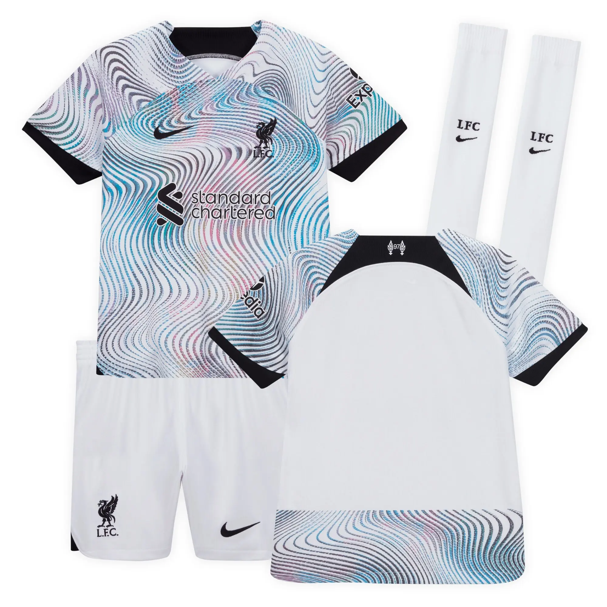 Nike Liverpool Kids SS Away Mini Kit 2022/23