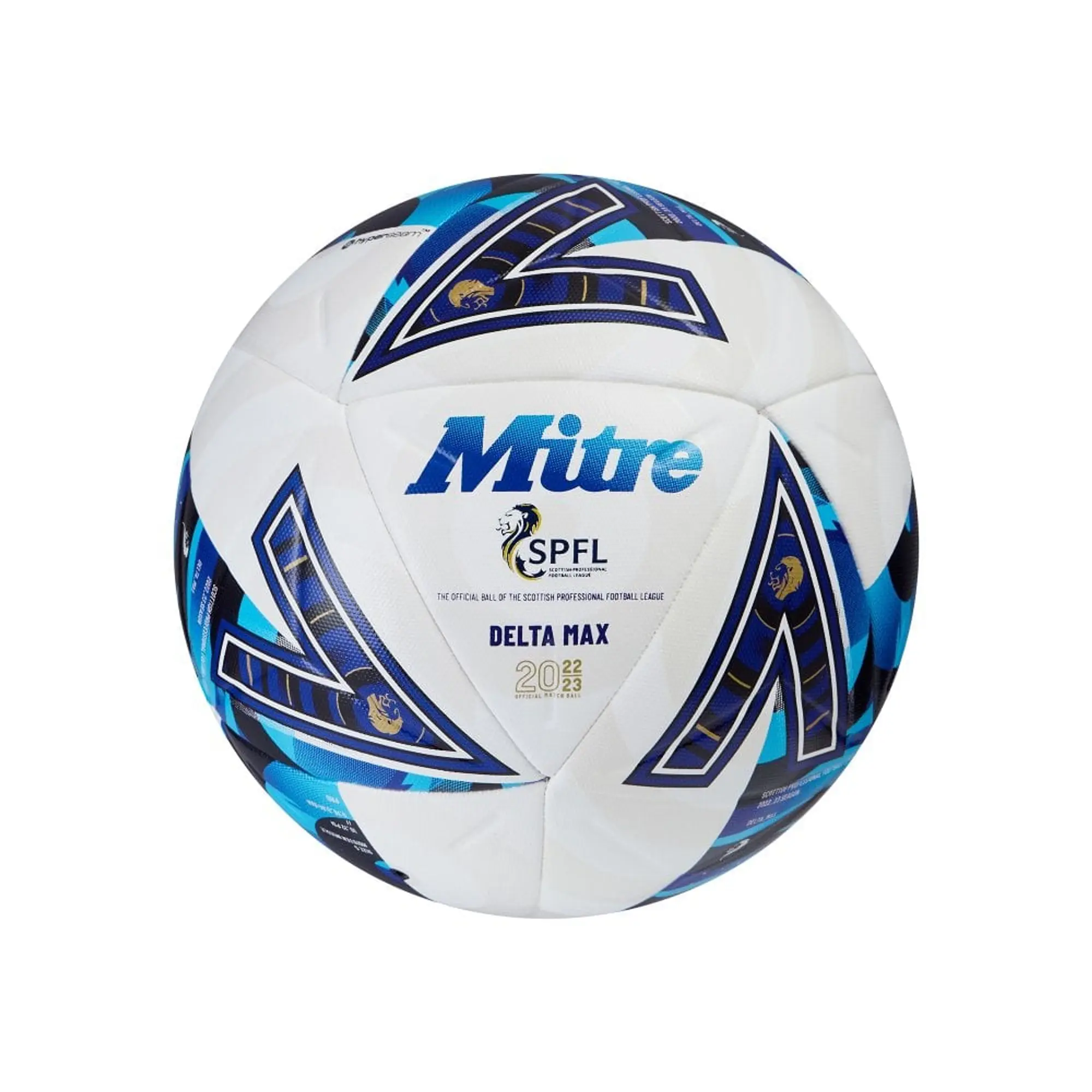 Mitre Delta Max SPFL Football - White/Purple/Blue