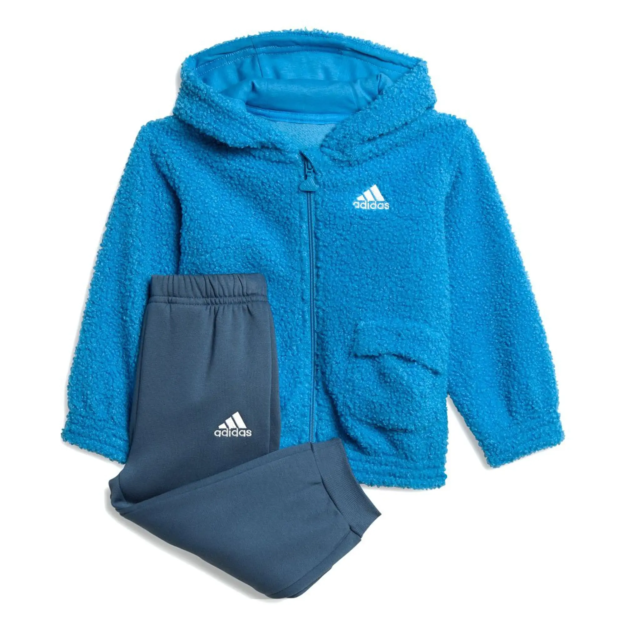 adidas Favourites Toddler Boys Badge Of Sport Zip Through Hoody & Jogger Set - Bright Blue, Bright Blue