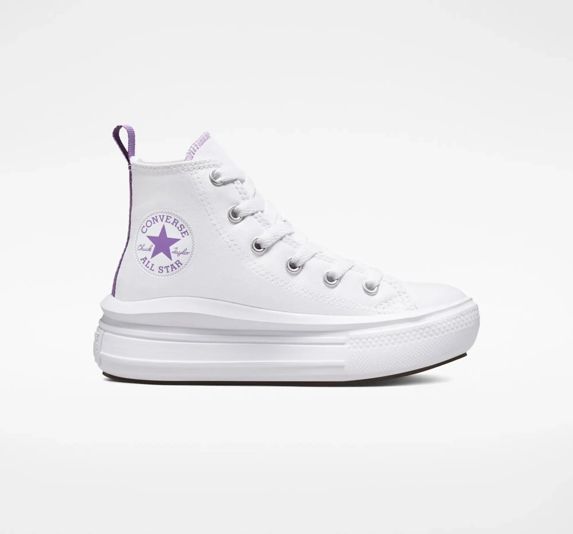 Converse Chuck Taylor All Star Move Platform - White, Purple