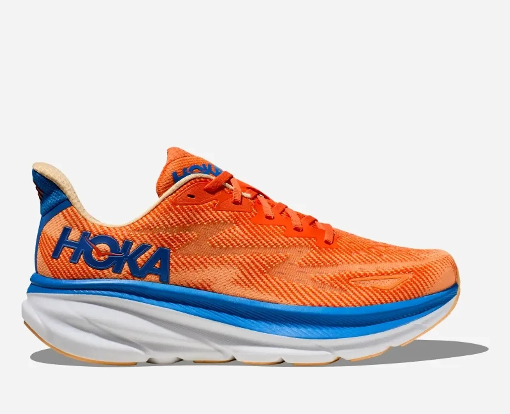 Hoka One One HOKA Men's Clifton 9 Running Shoes in Vibrant Orange ...
