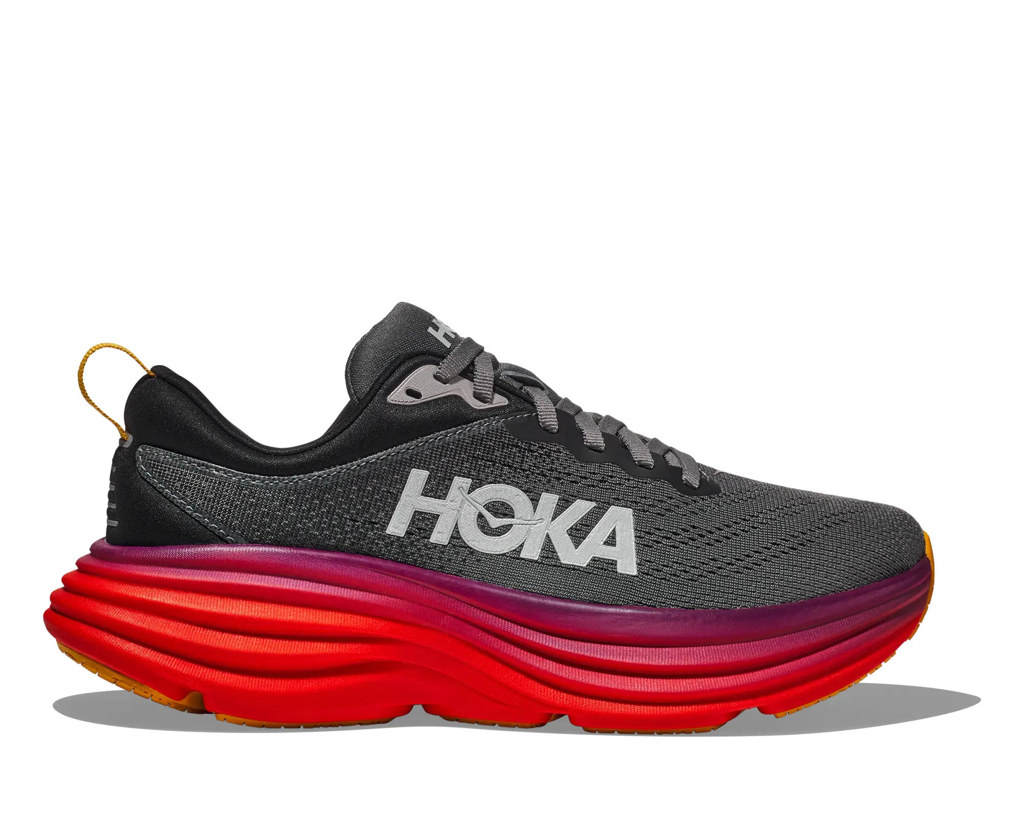 Hoka One One HOKA Men's Bondi 8 Running Shoes in Castlerock/Fiesta